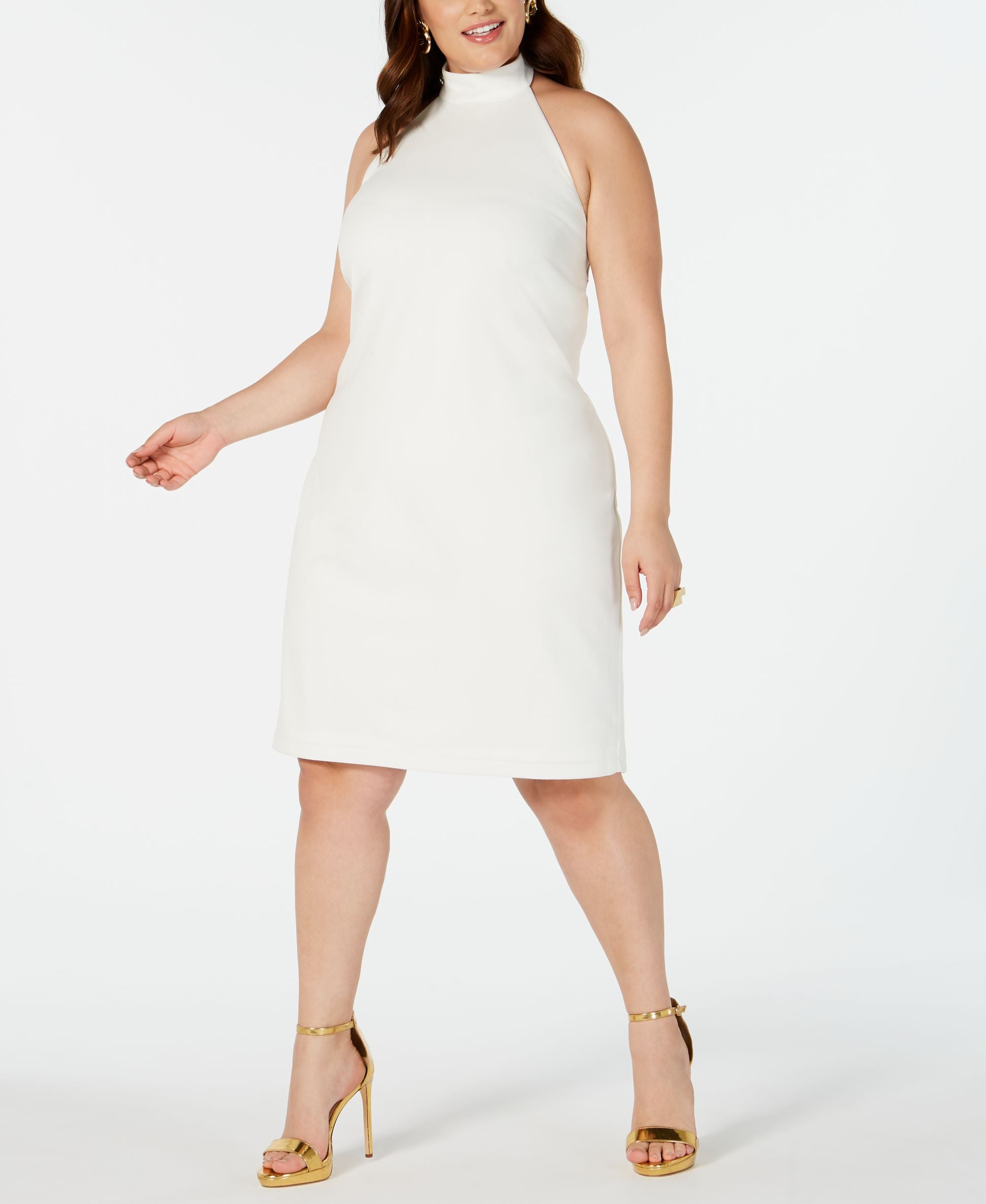 Trendy Plus Size Halter Sheath Dress