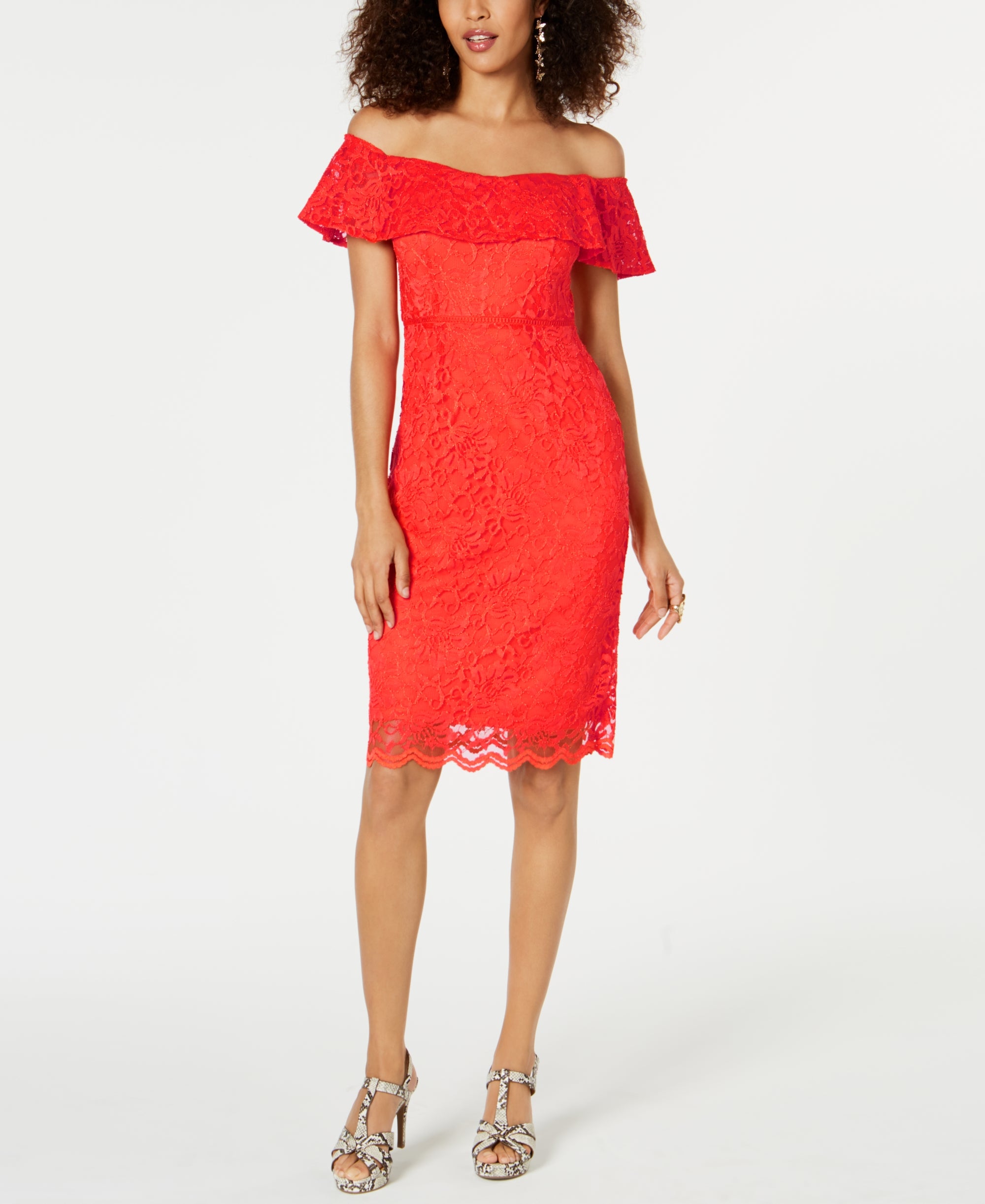 Off-The-Shoulder Lace Dress