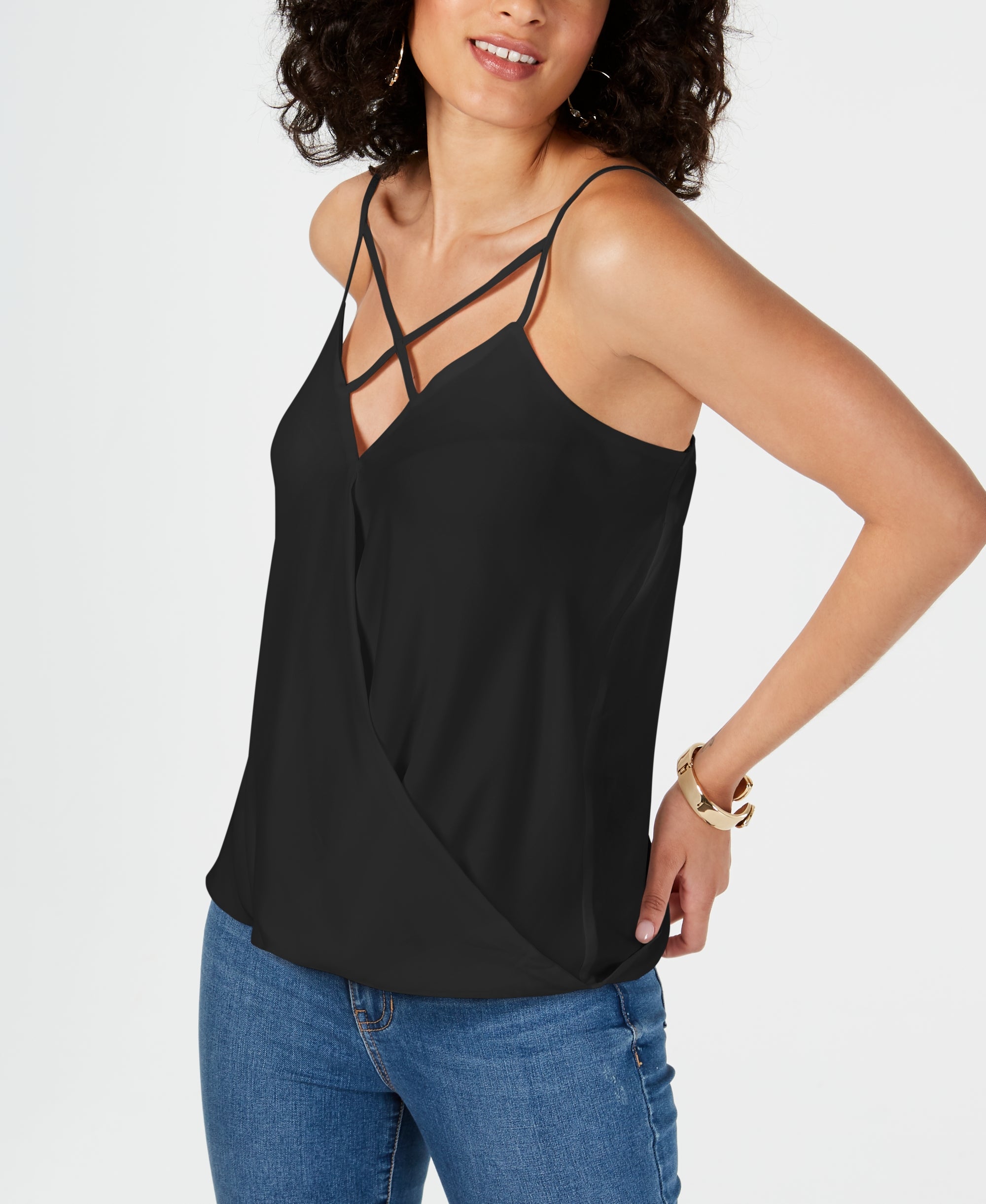 Strappy-Trim Tank Top