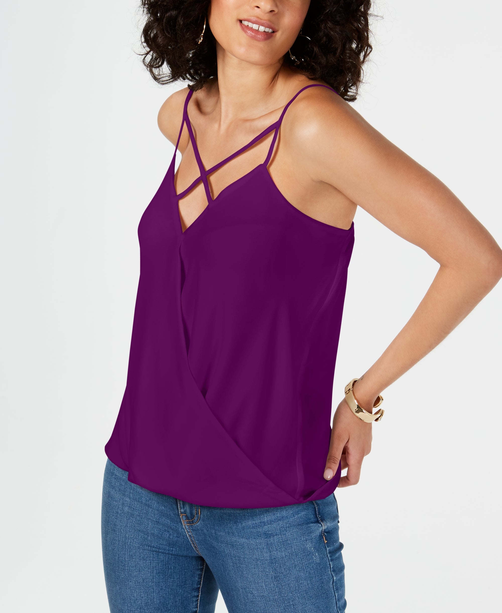 Strappy-Trim Tank Top