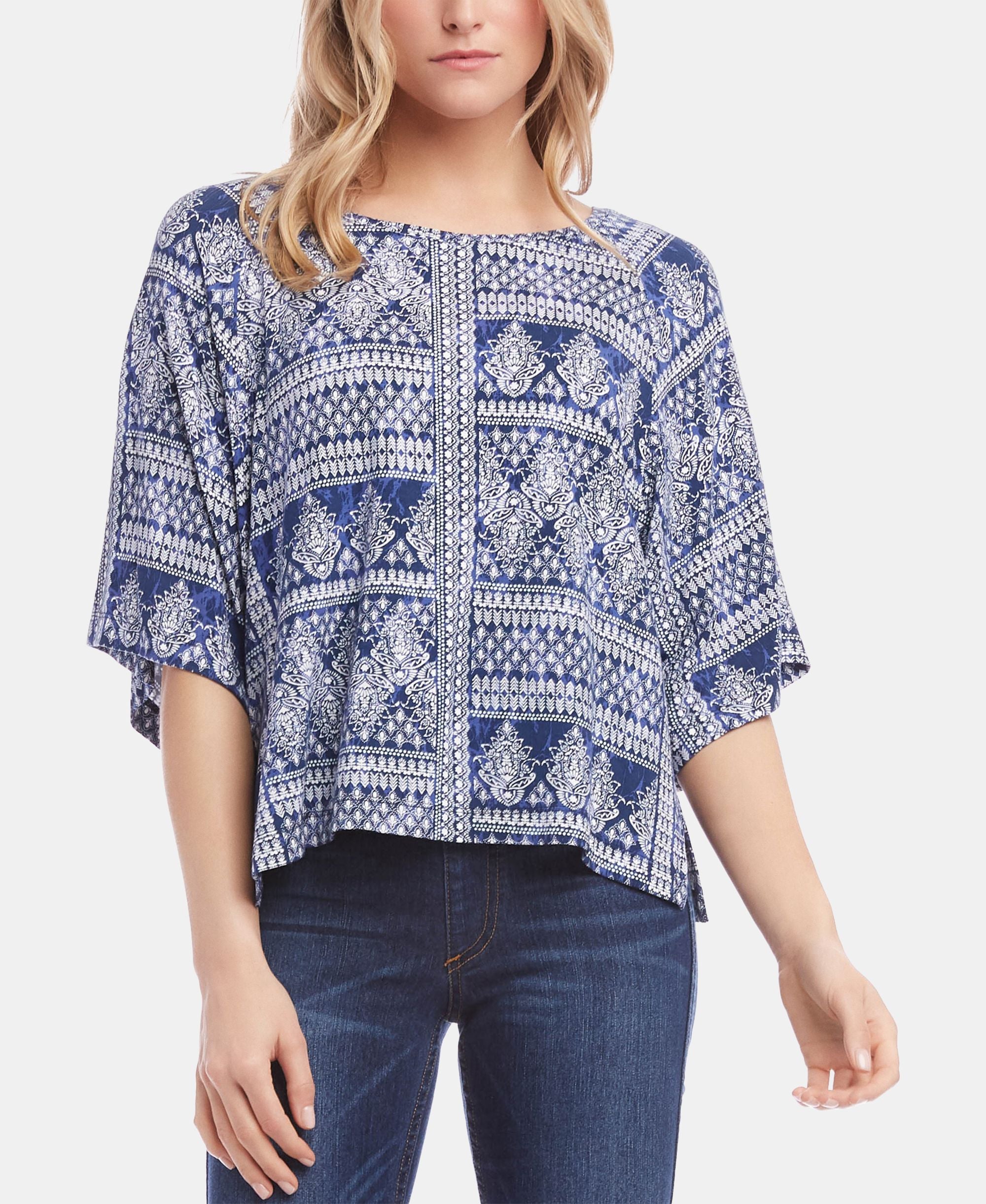Karen Kane Printed Kimono Sleeve Top