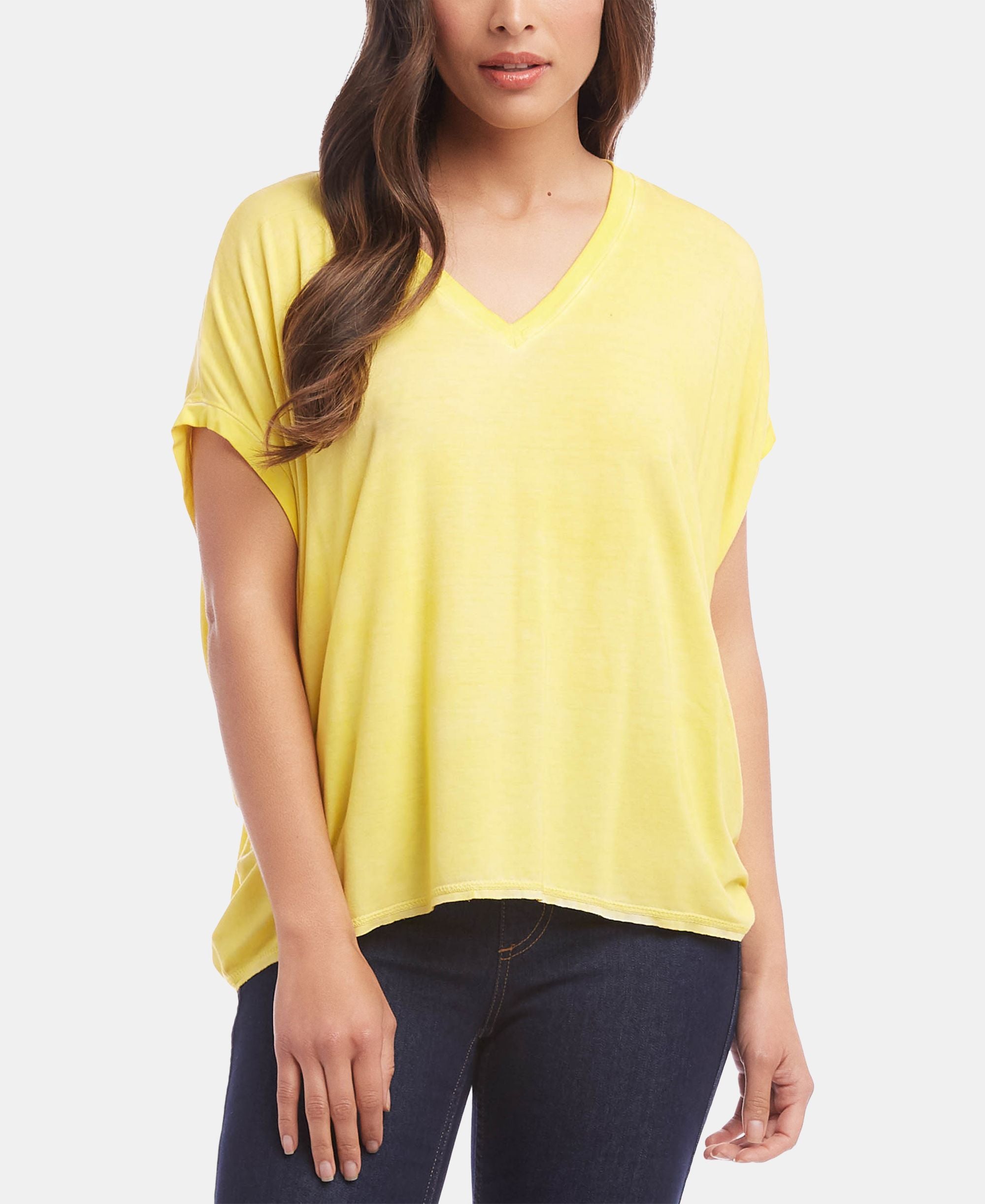 High-Low V-Neck Top