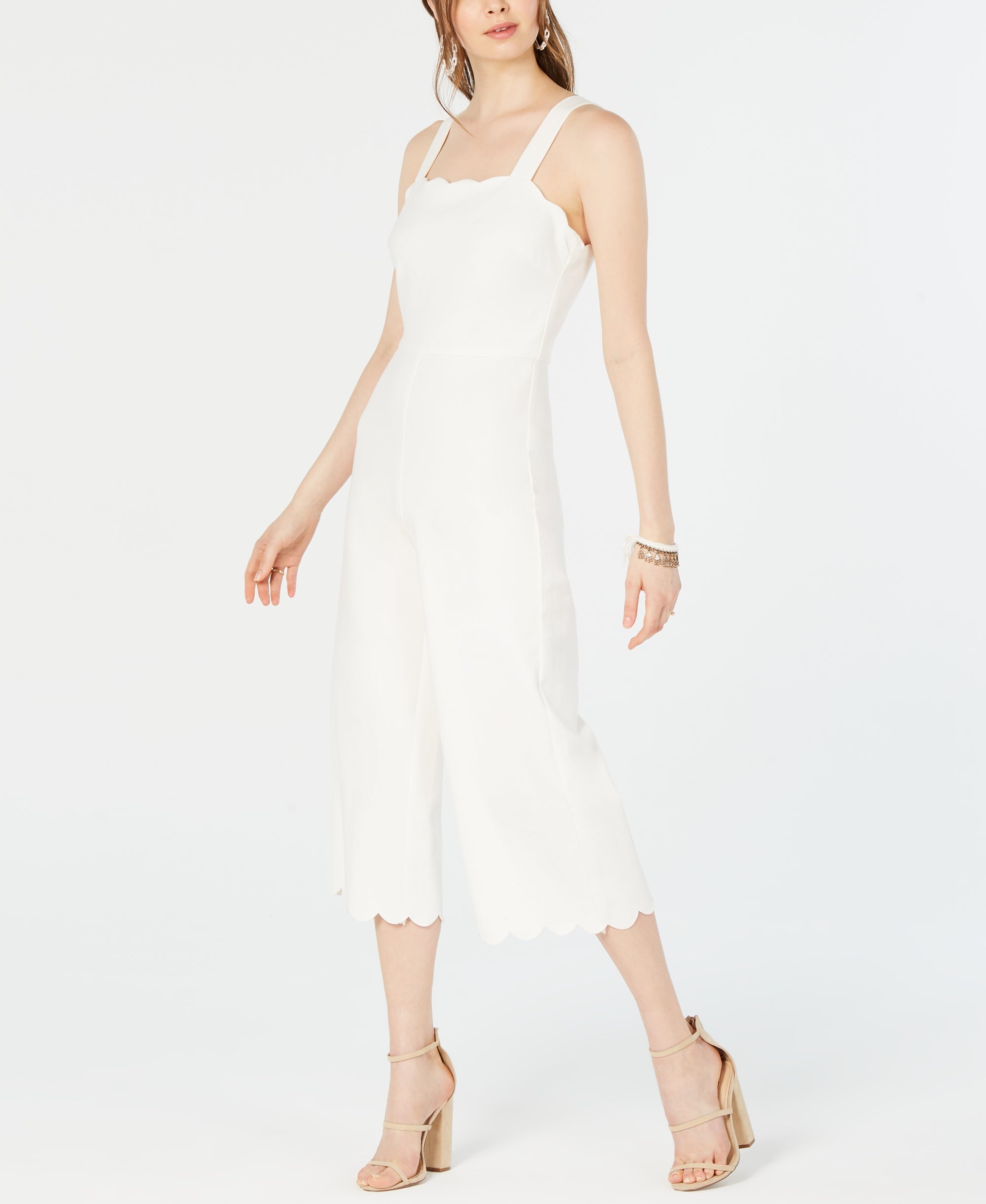 Scalloped Cropped Jumpsuit