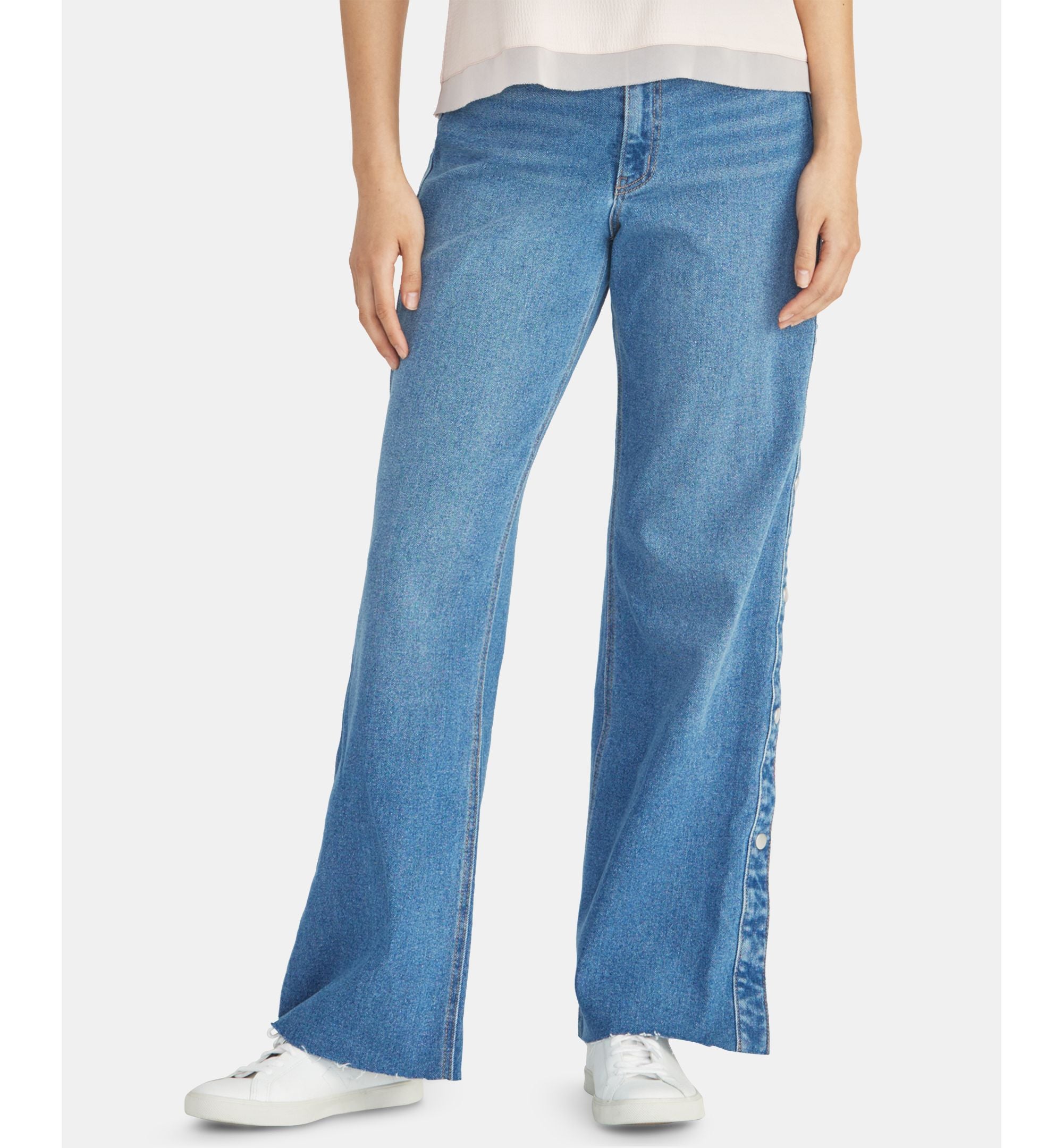 Rachel Rachel Roy Snap Side Raw Hem Jeans