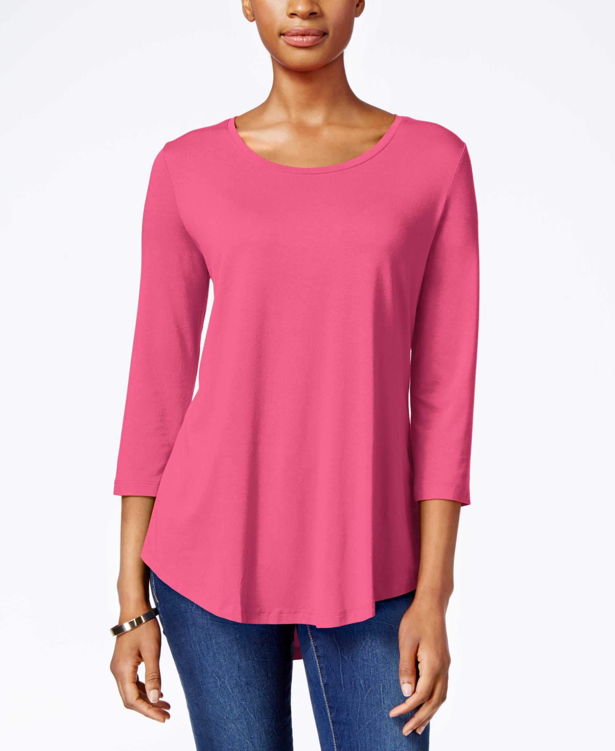 Petite Three-Quarter-Sleeve Top