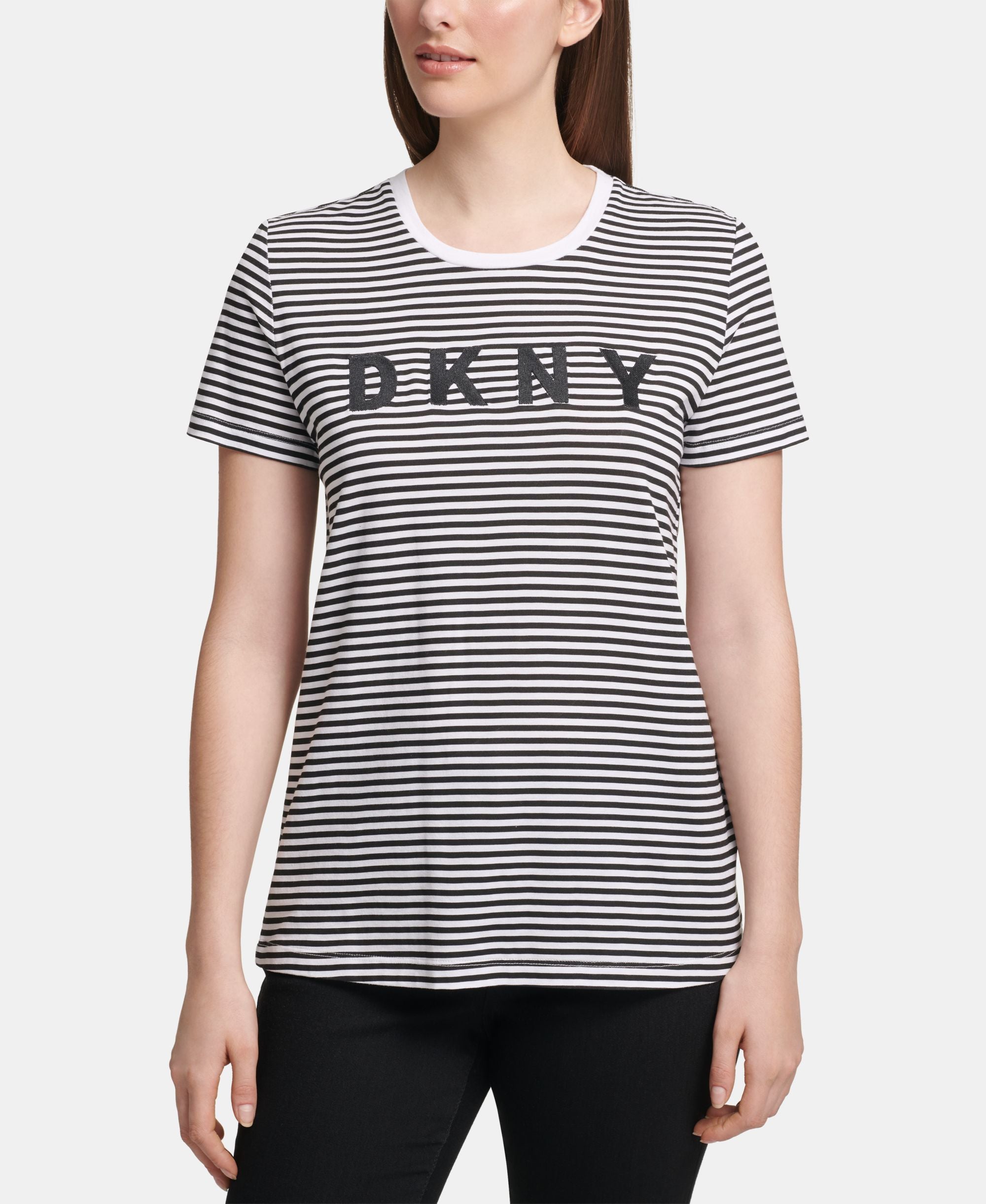 DKNY Logo Striped T-Shirt