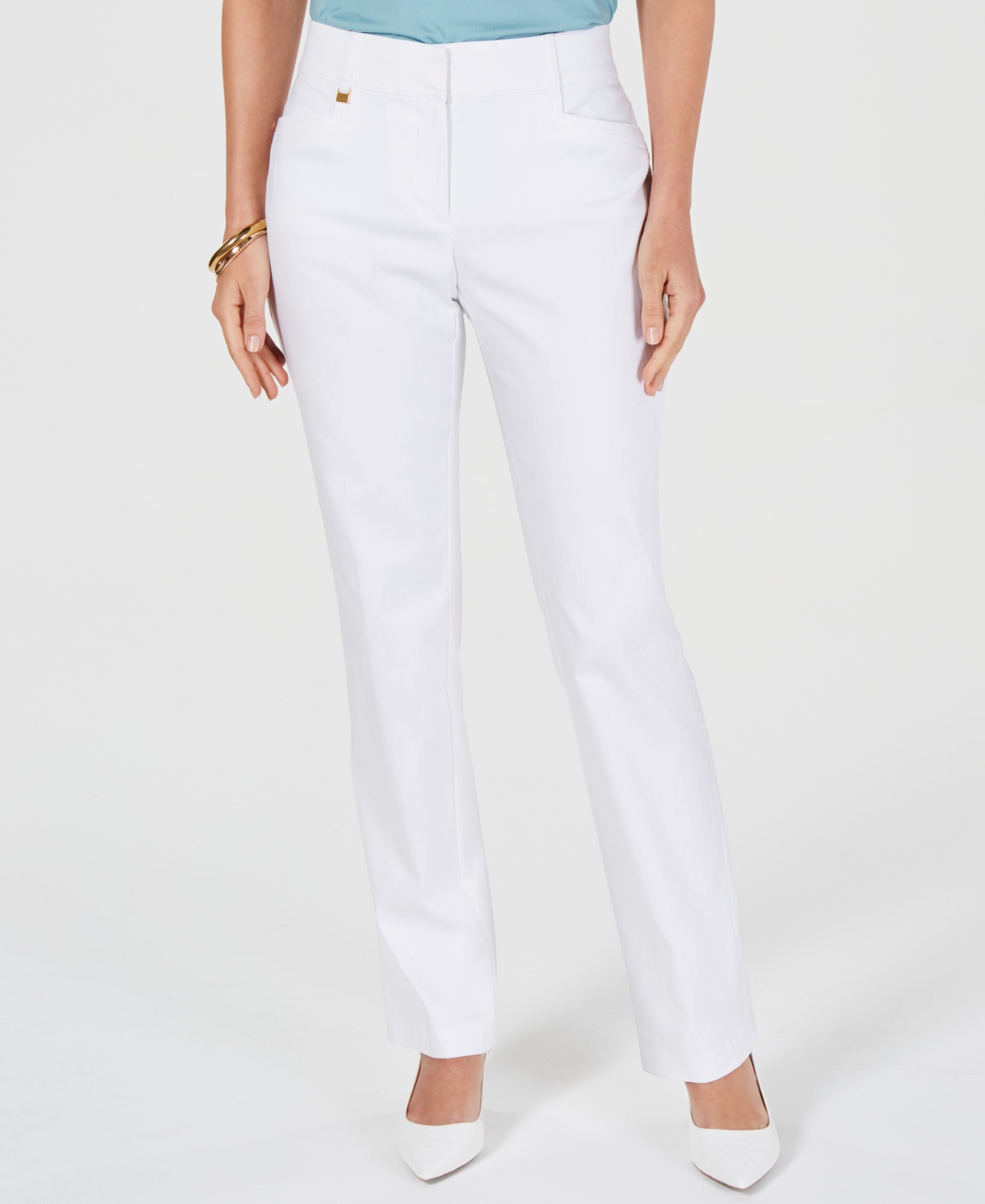 Regular and Short Length Curvy-Fit Straight-Leg Pants