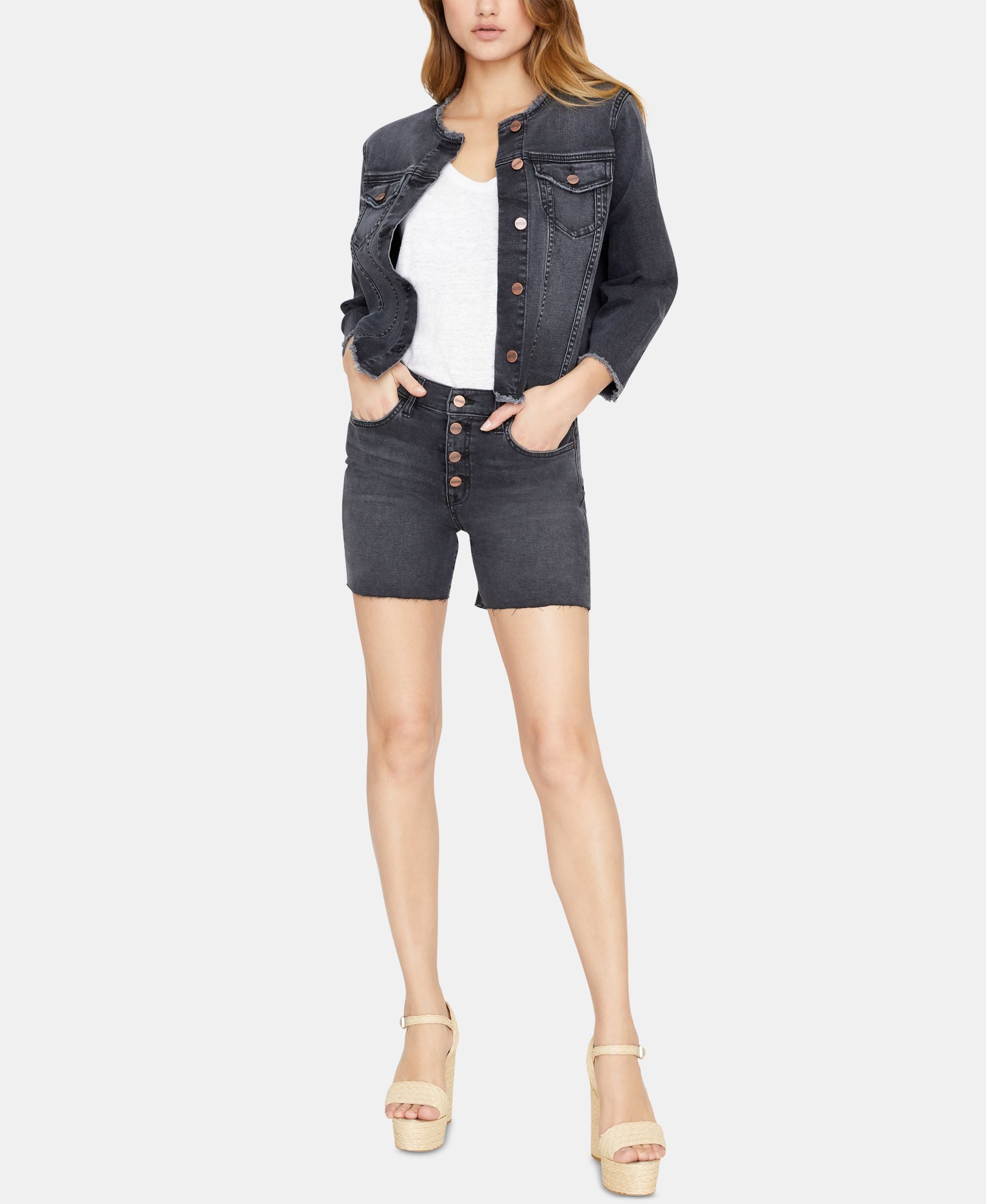 Sanctuary Fearless High Rise Button Fly Shorts