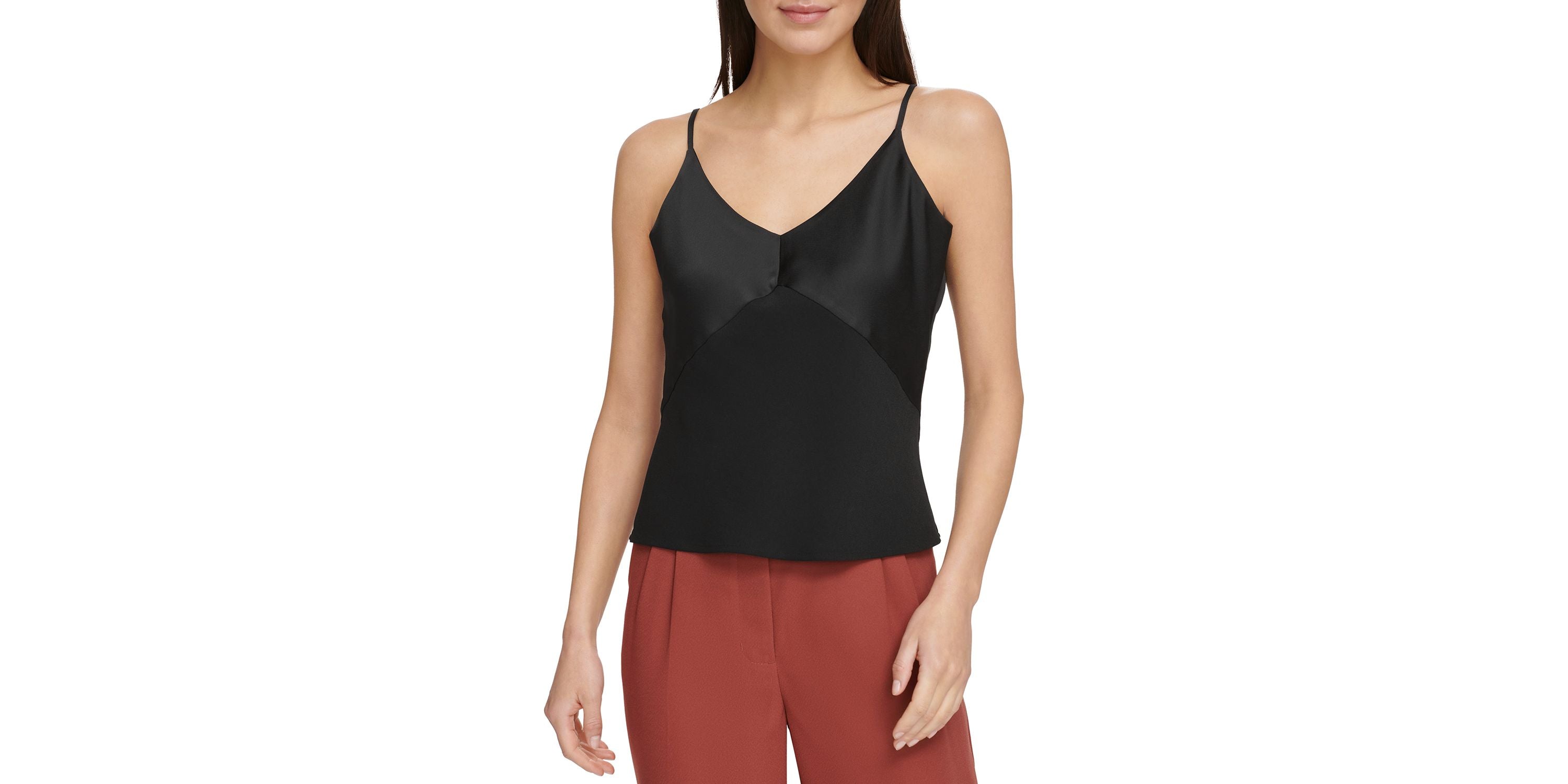 Women's Mixed-Media V-Neck Camisole