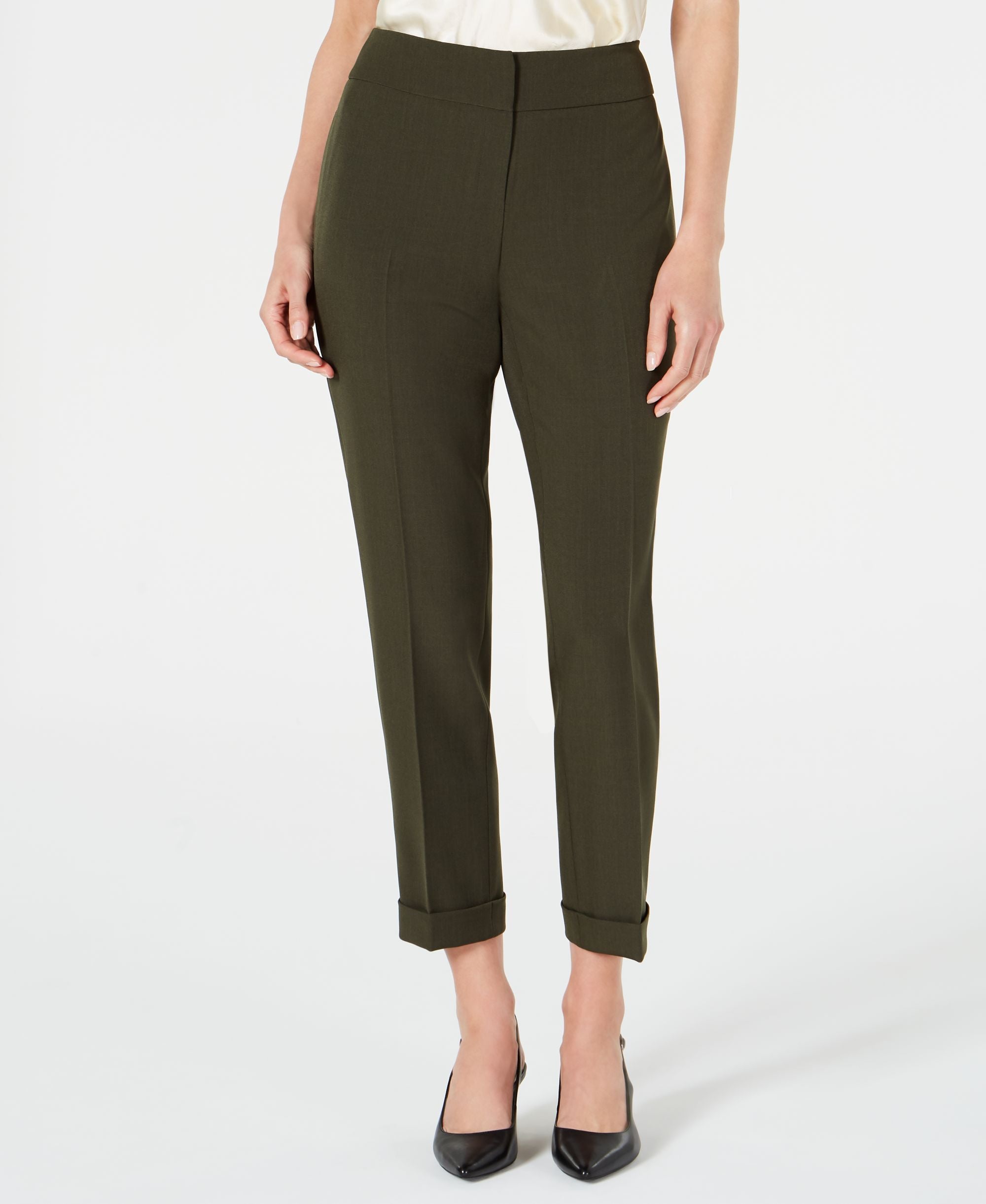 Kasper Petite Ankle Cuff Pants