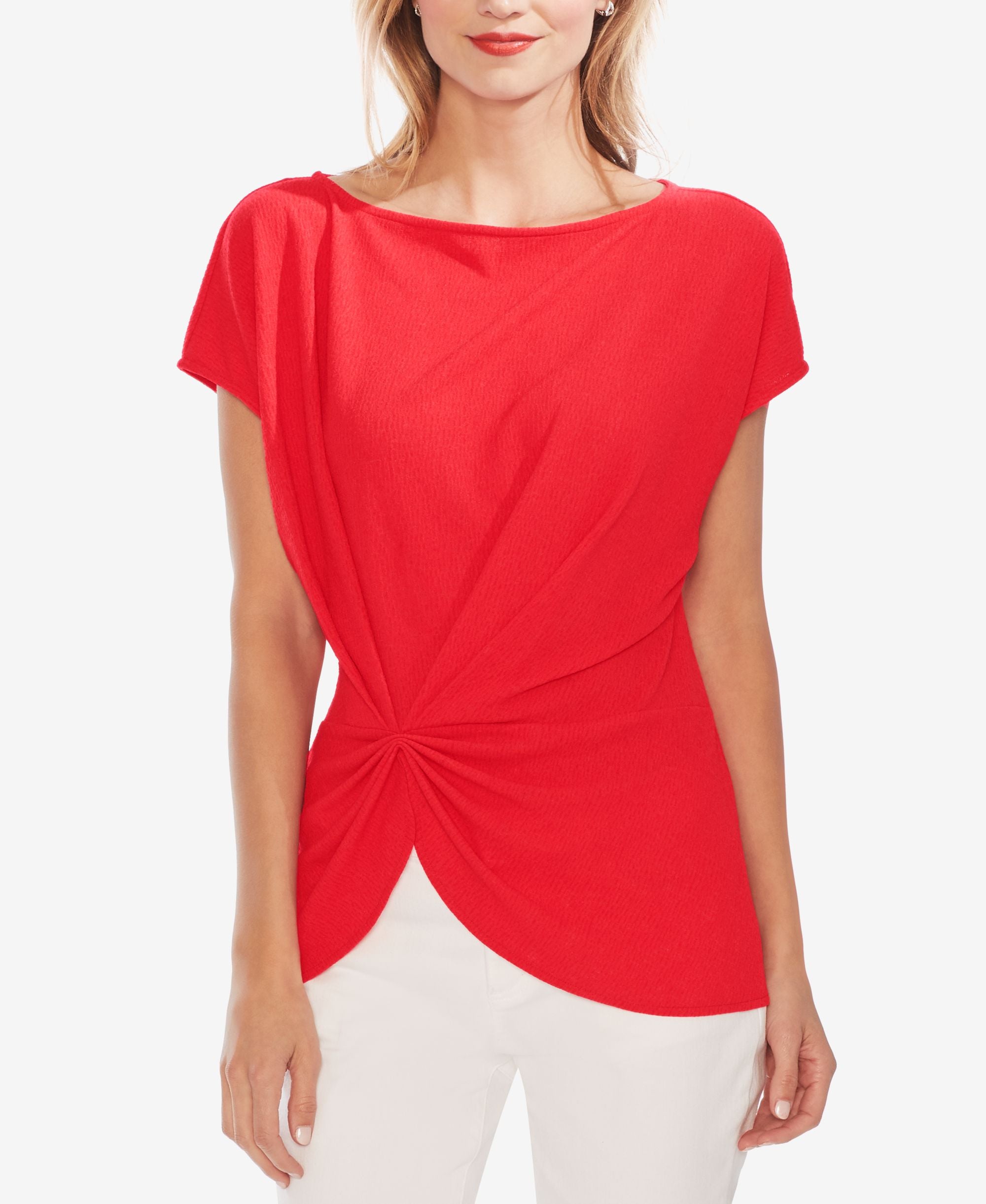 Vince Camuto Boat Neck Side Cinched Top