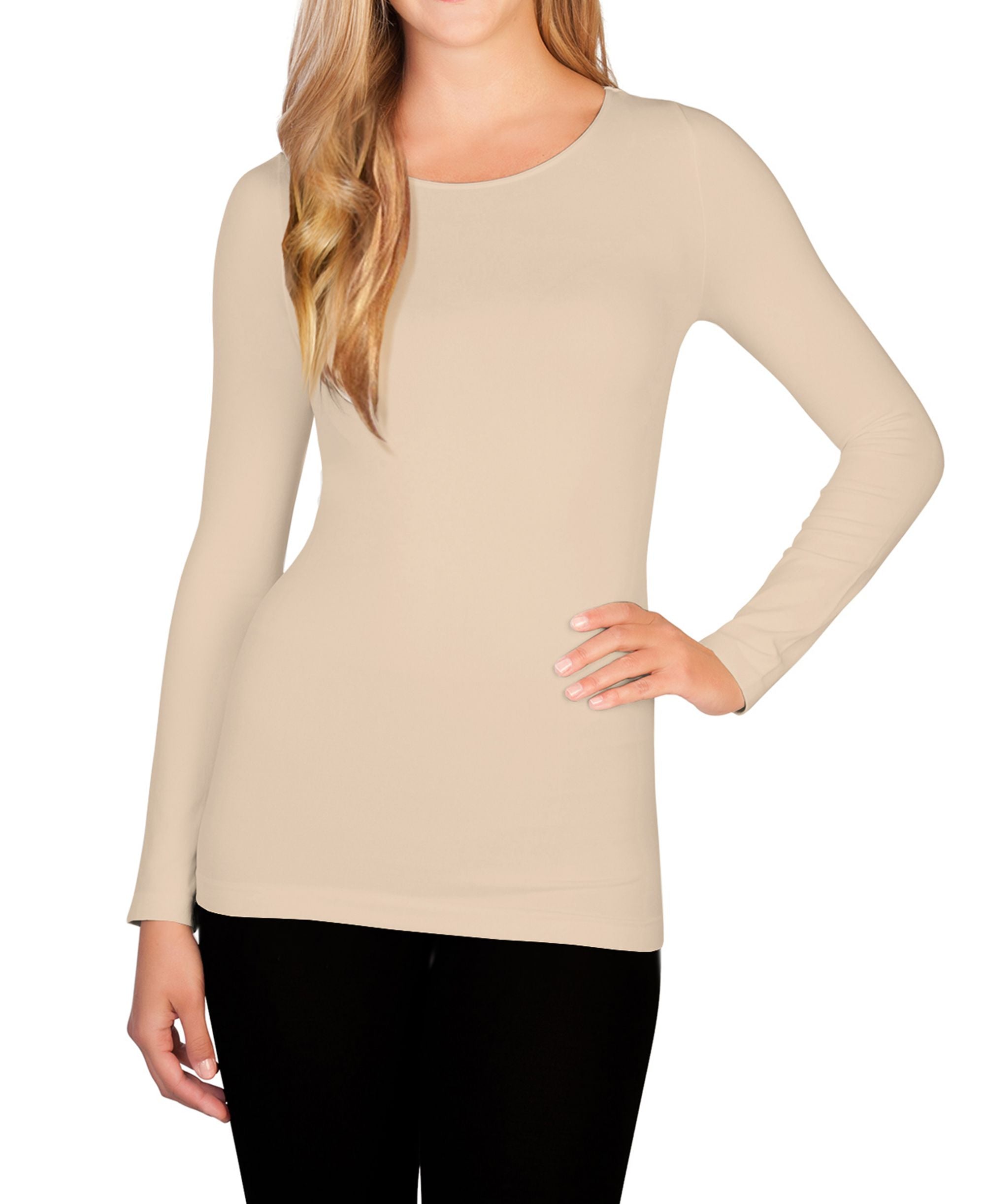 skinnytees Long Sleeve Crew Neck
