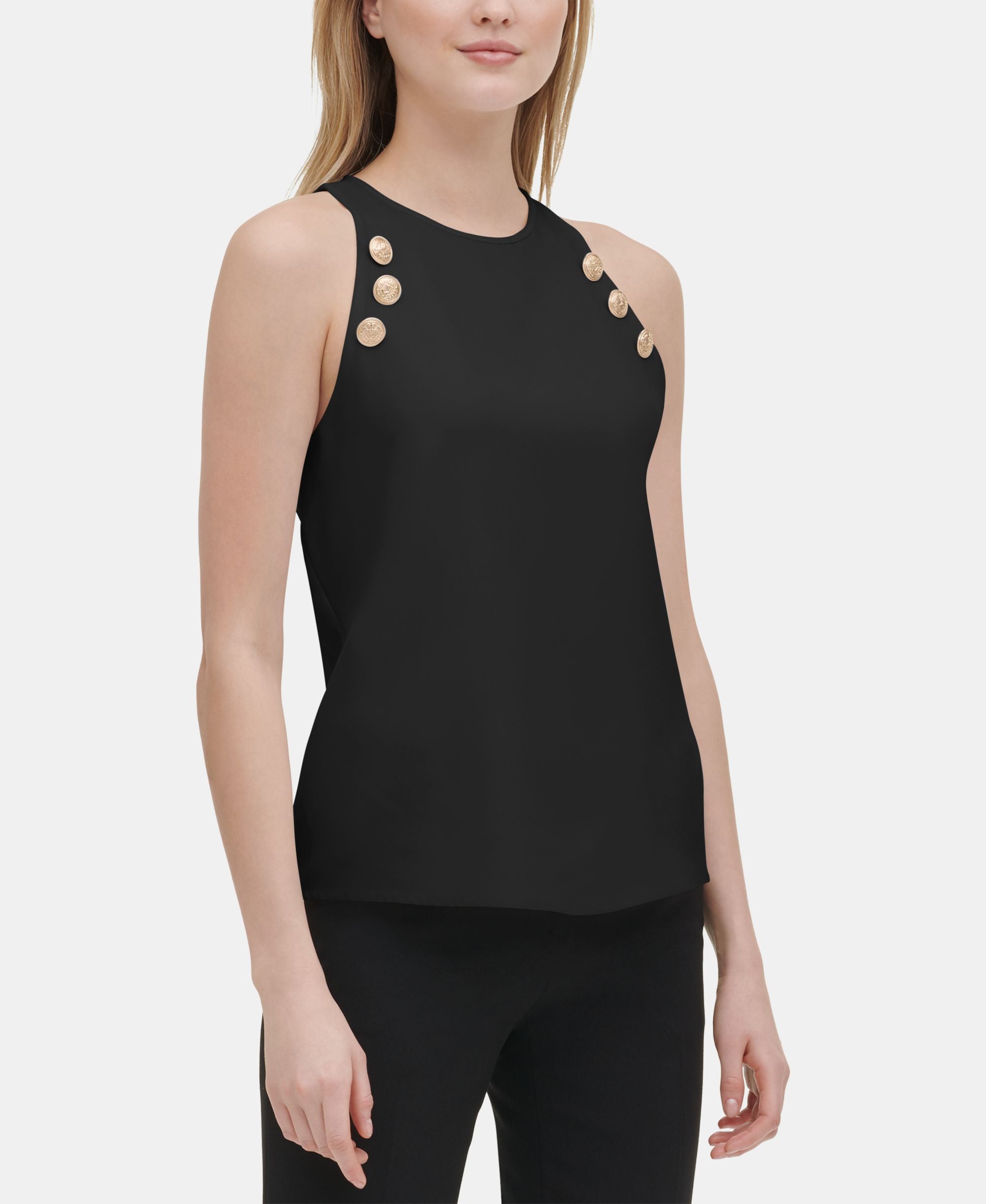Button-Detail Tank Top