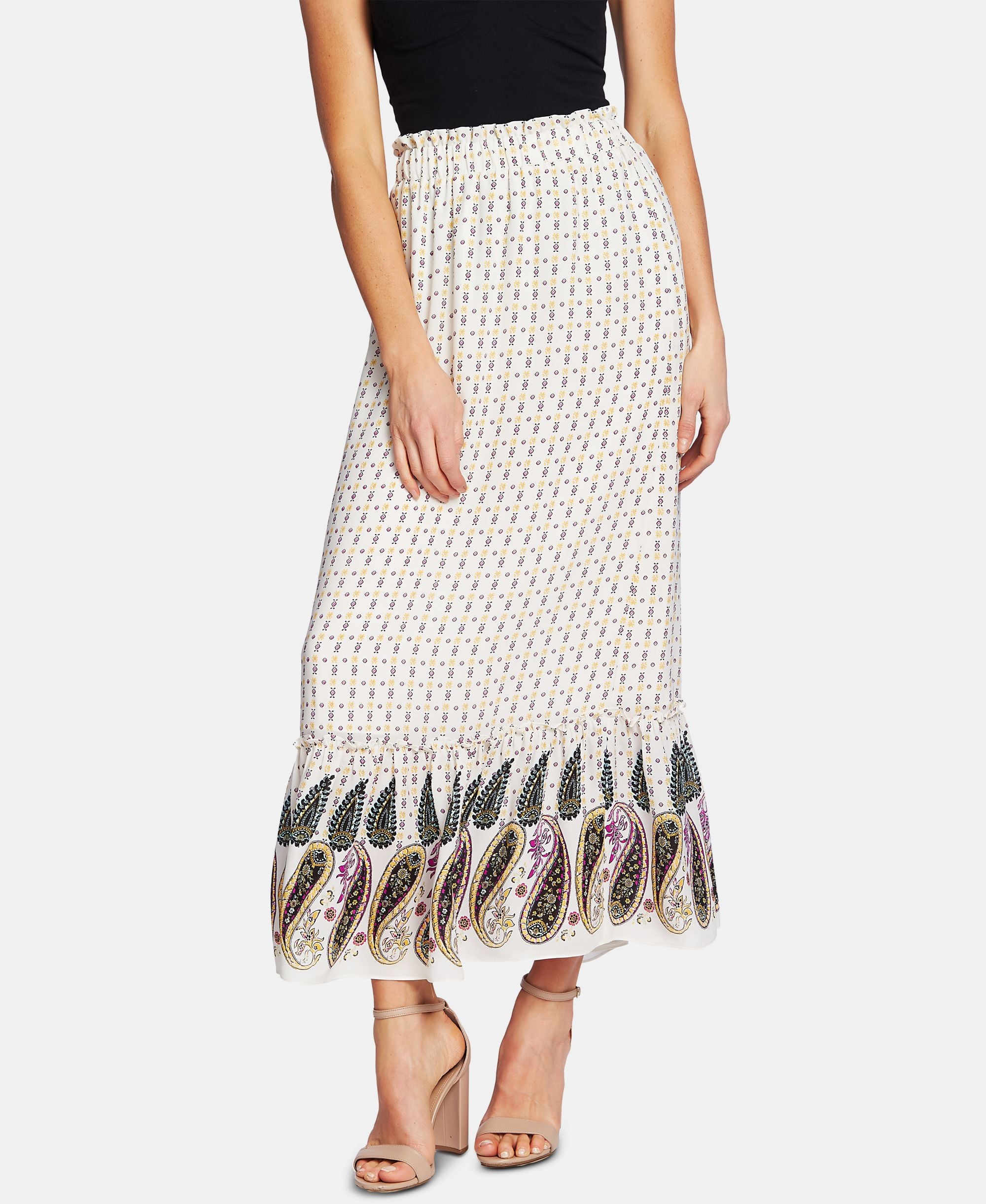 Paisley-Print Maxi Skirt
