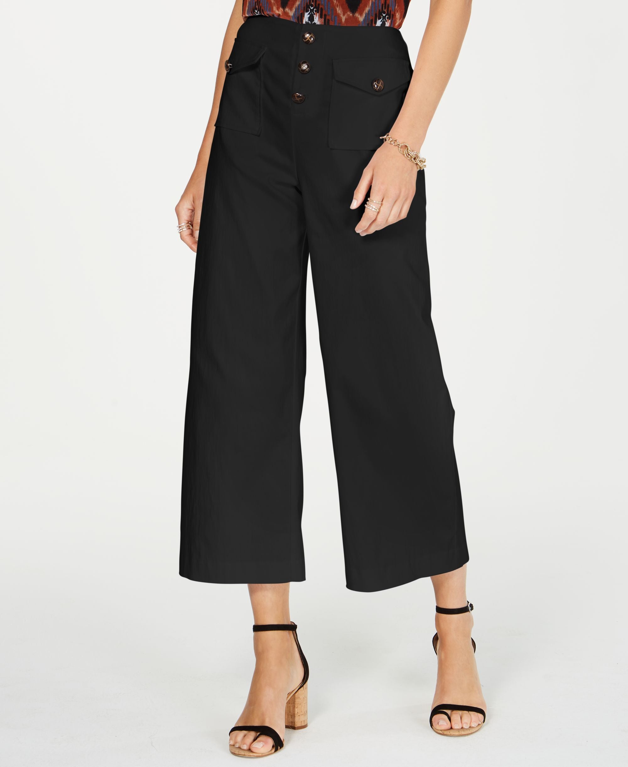 Cropped Wide Leg Pants