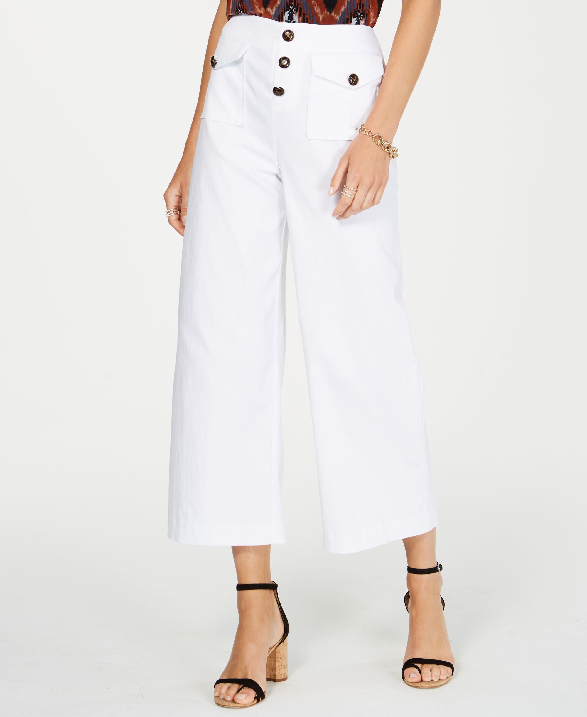 Cropped Wide Leg Pants