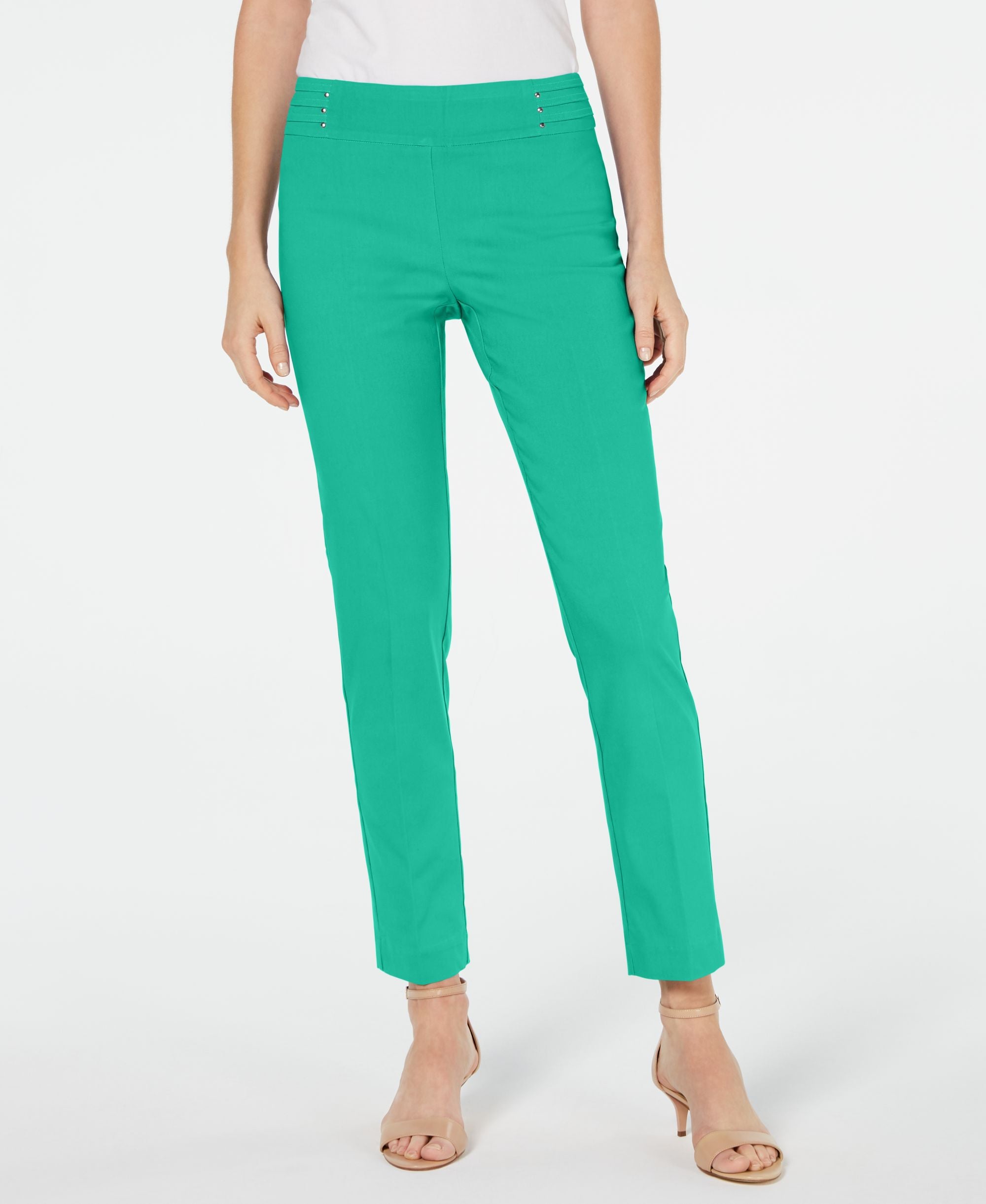 JM Collection Petite Studded Pull On Pants