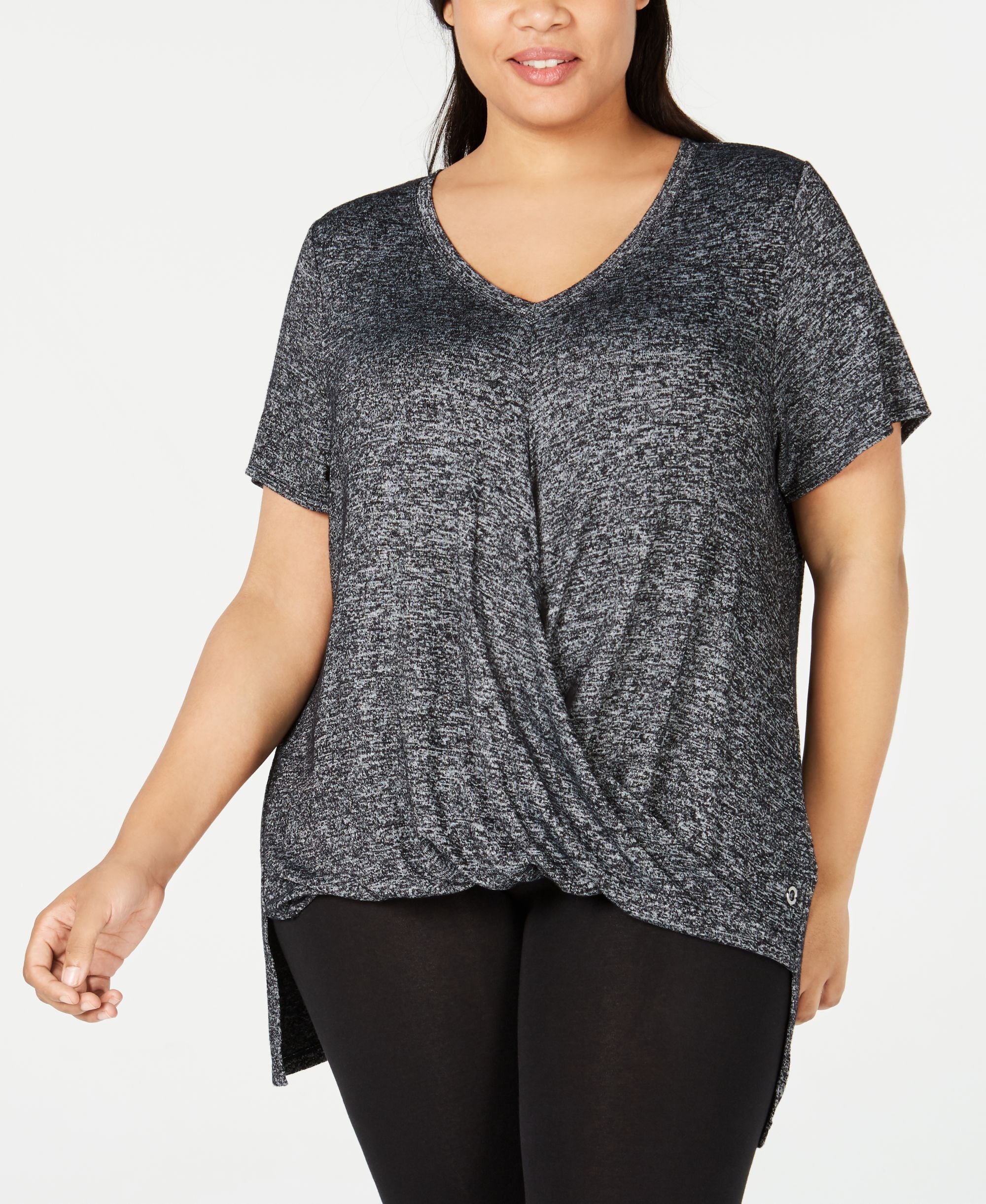 Calvin Klein Performance Plus Size Draped Top