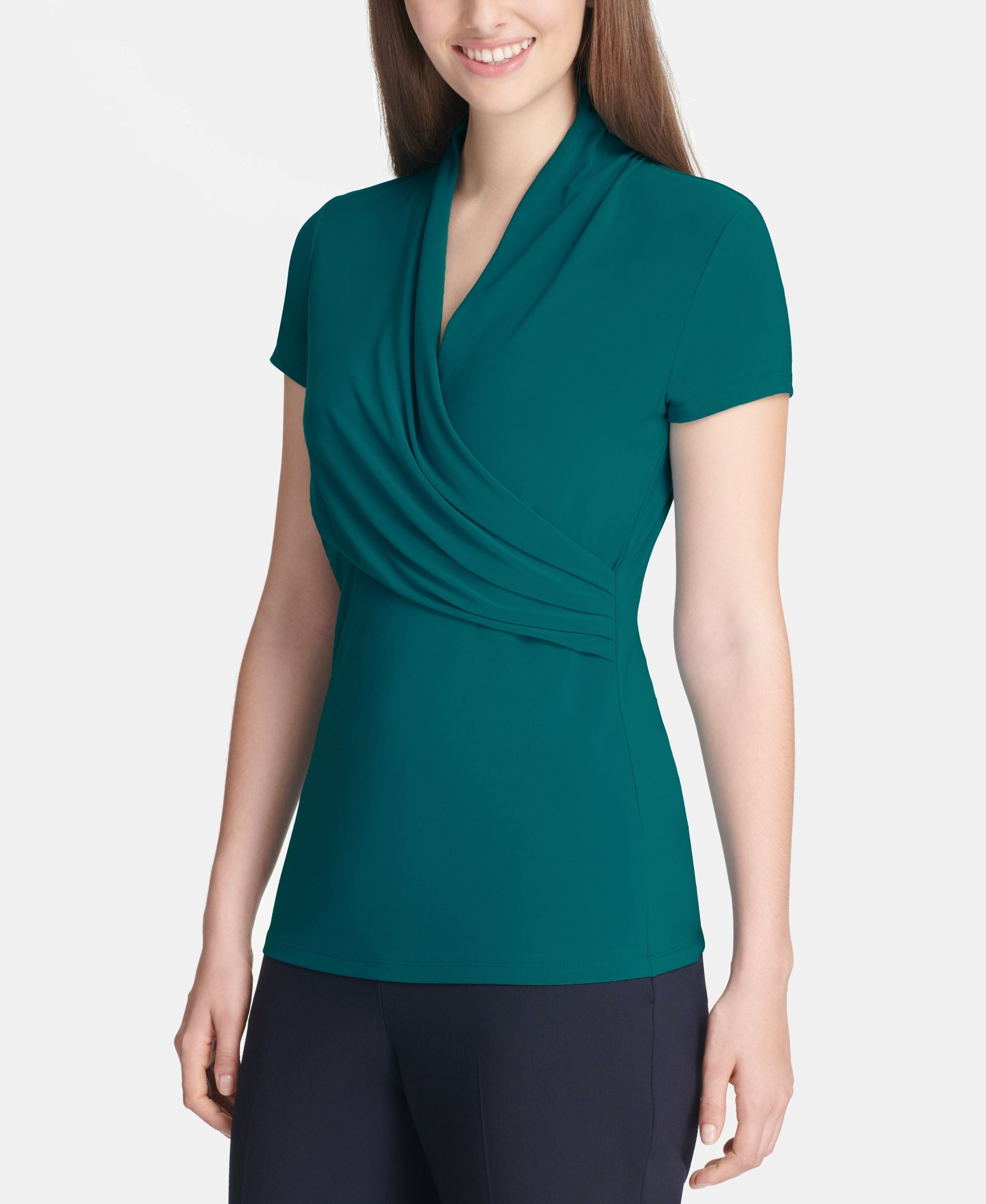 DKNY Side Ruched Top