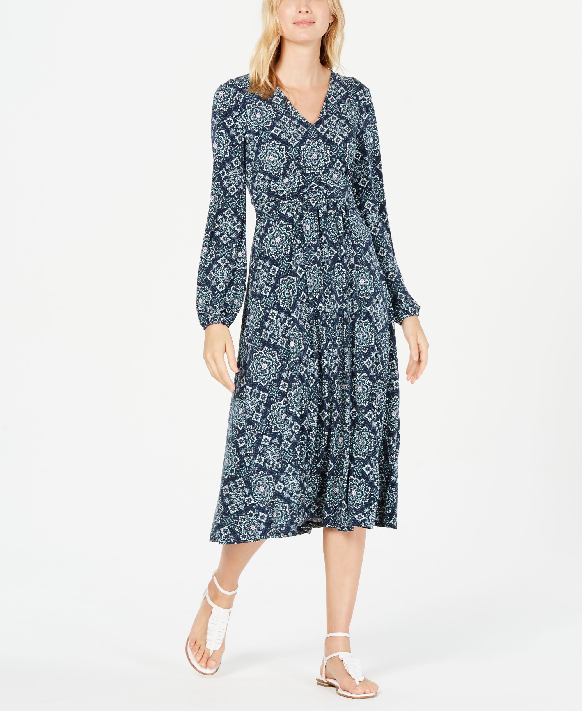Michael Michael Kors Printed Pleated Dress
