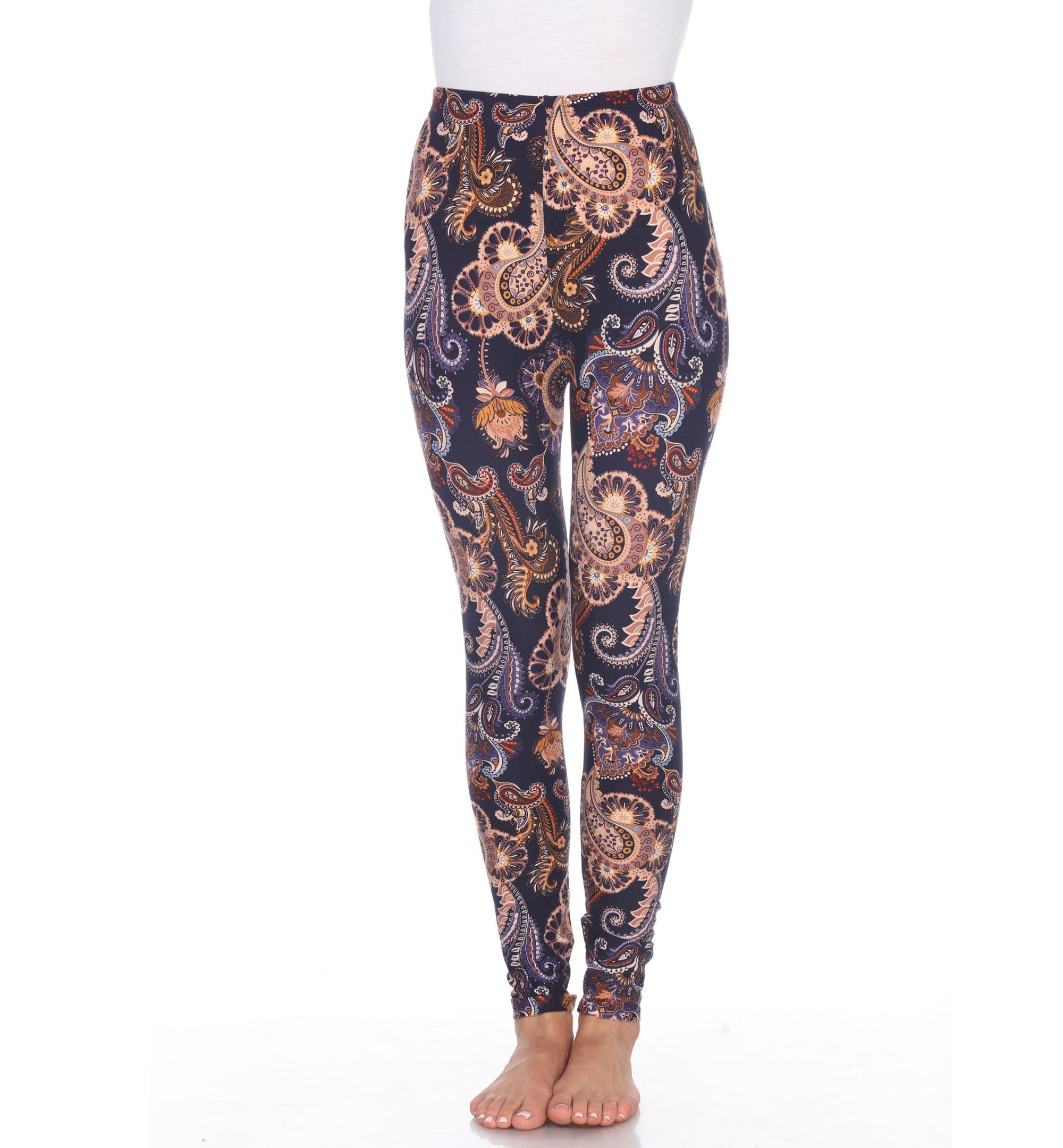 White Mark Womens One Size Fits Most Printed Leggings