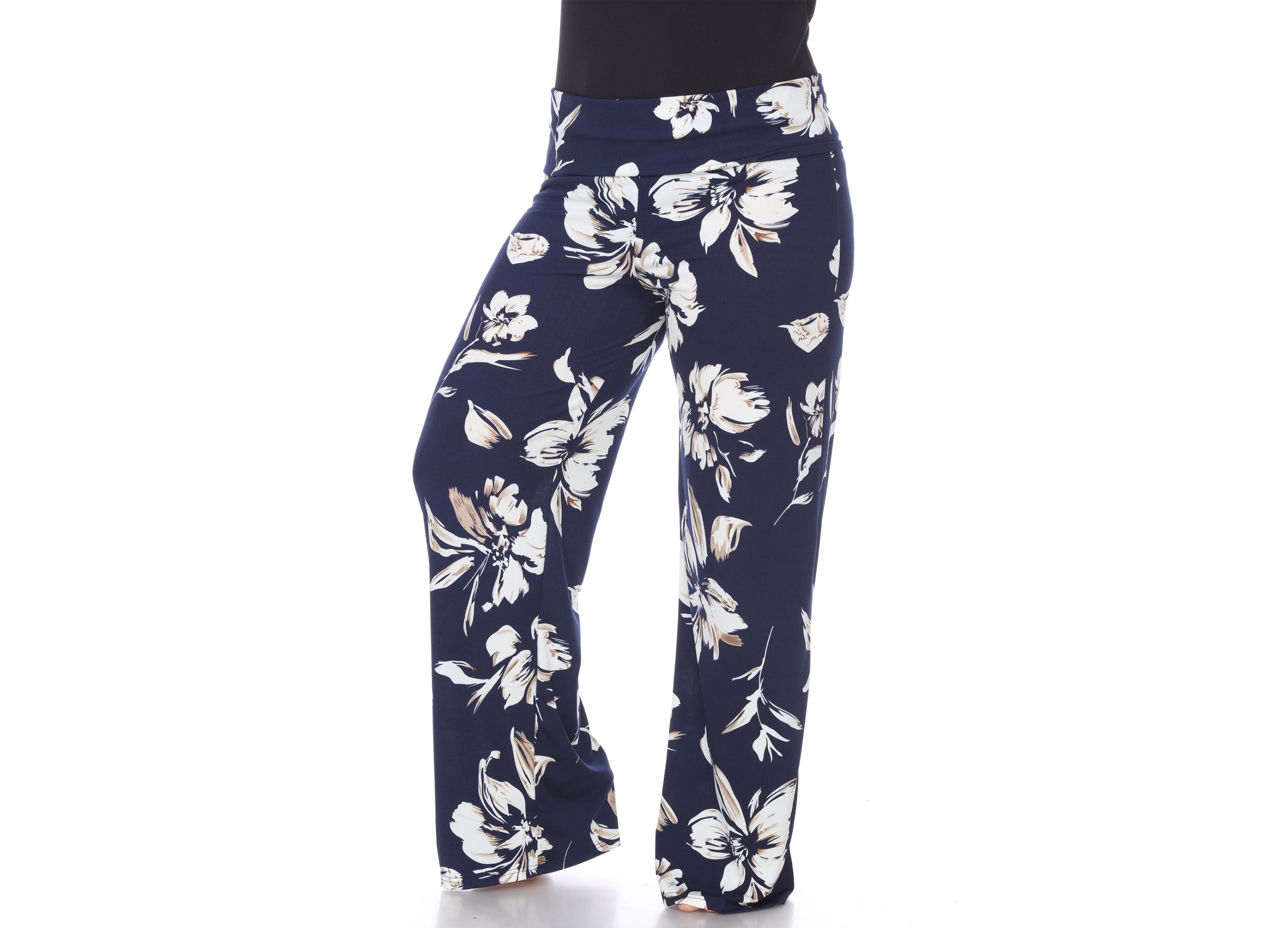 Plus Size Floral Wide Leg Palazzo Pants