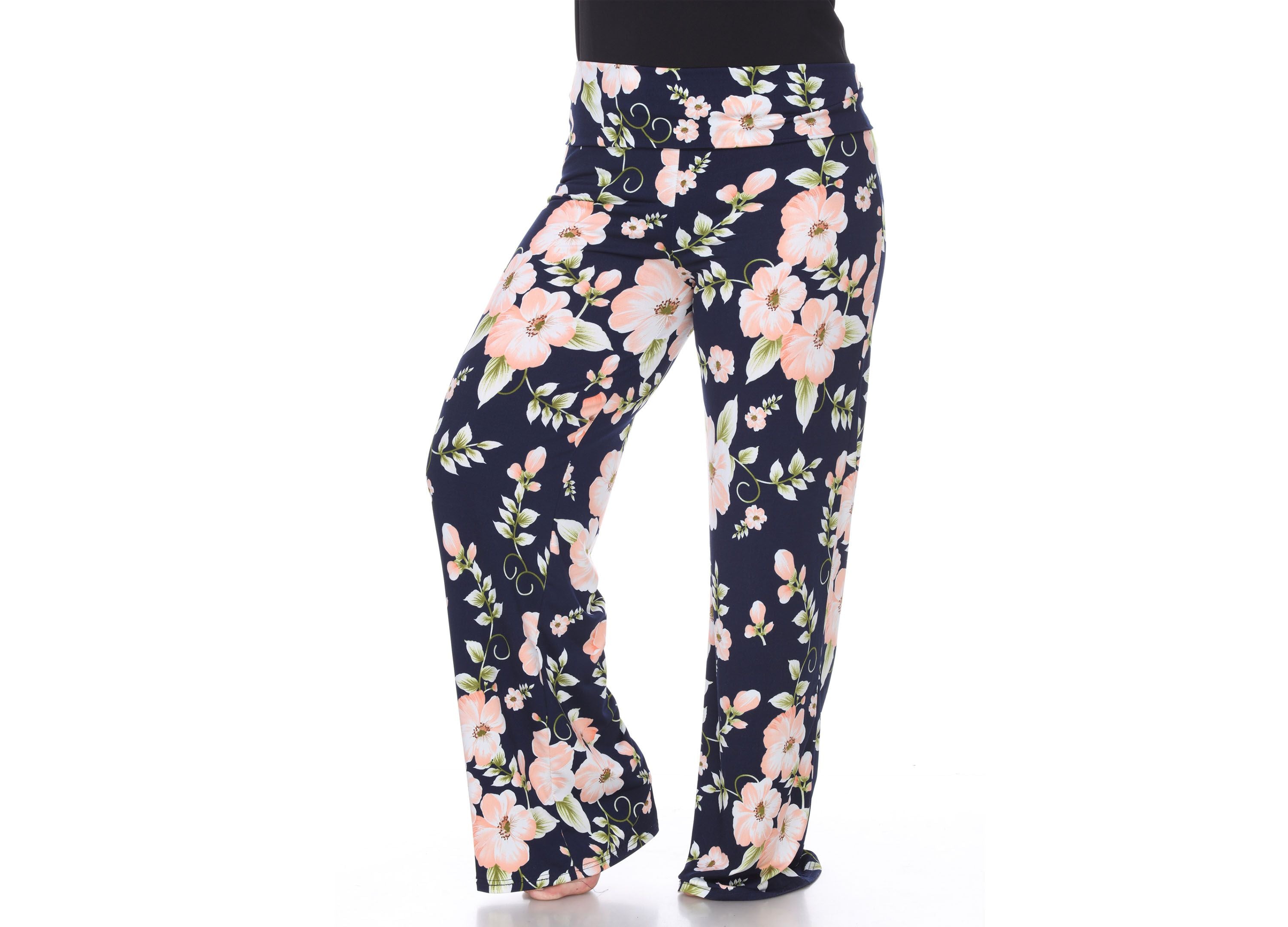 Plus Size Floral Wide Leg Palazzo Pants