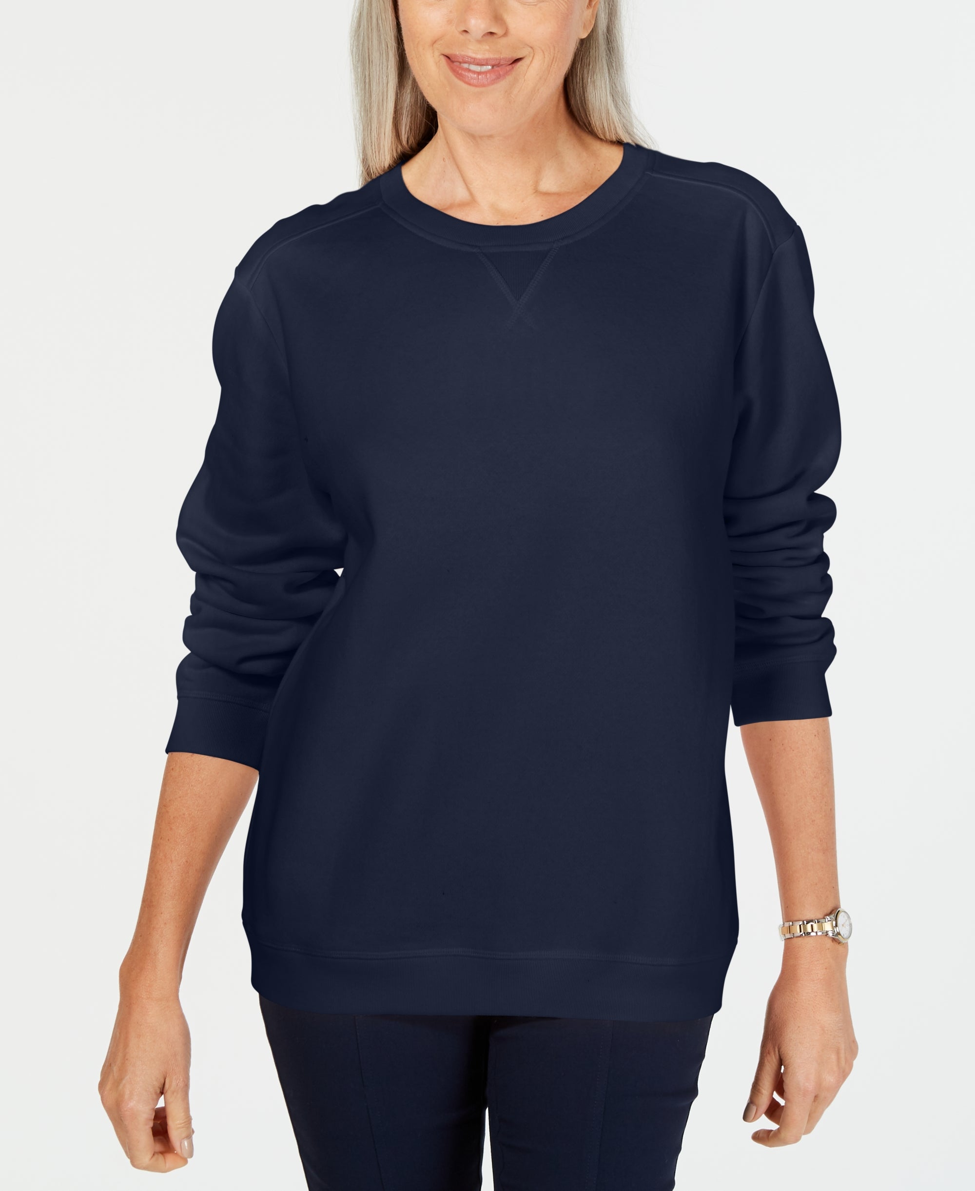Petite Fleece Crewneck Sweatshirt