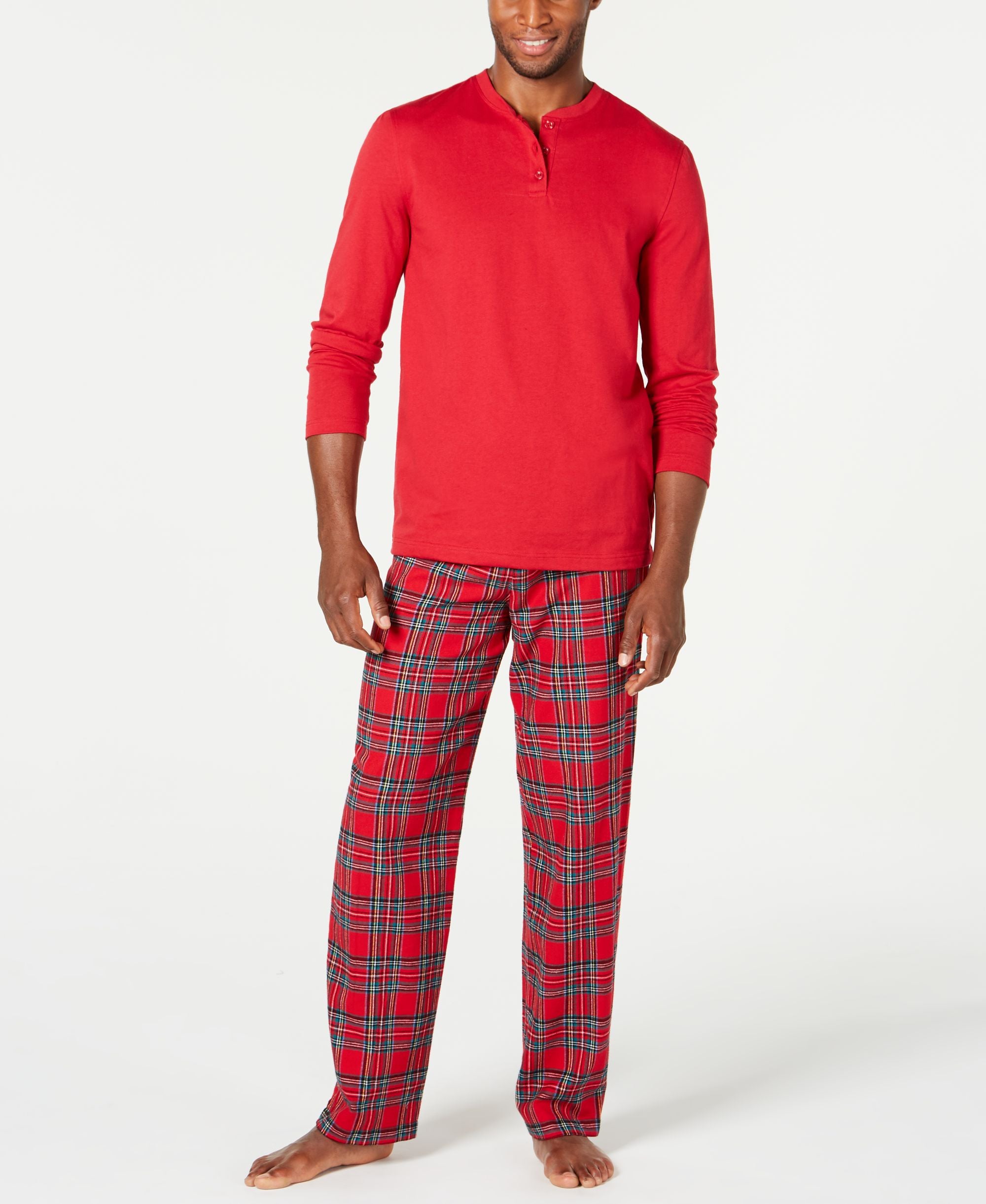 Matching Mens Mix It Brinkley Plaid Family Pajama Set