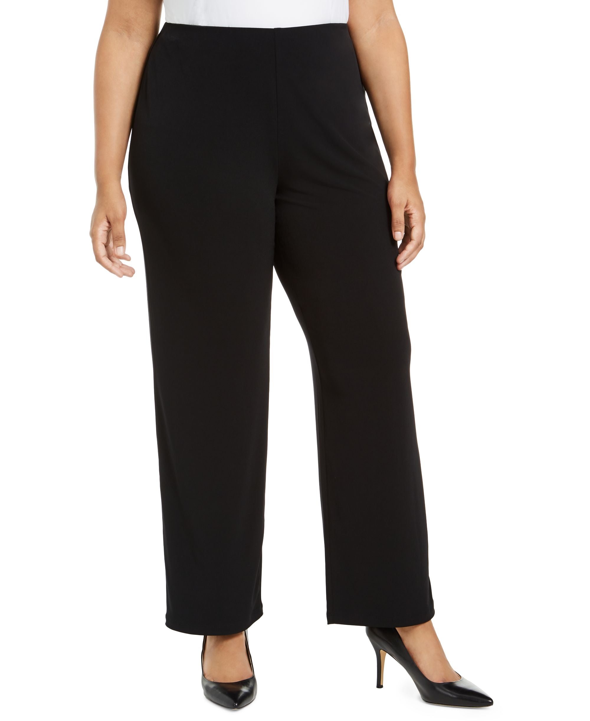 Alfani Plus Size Knit Wide Leg Pant