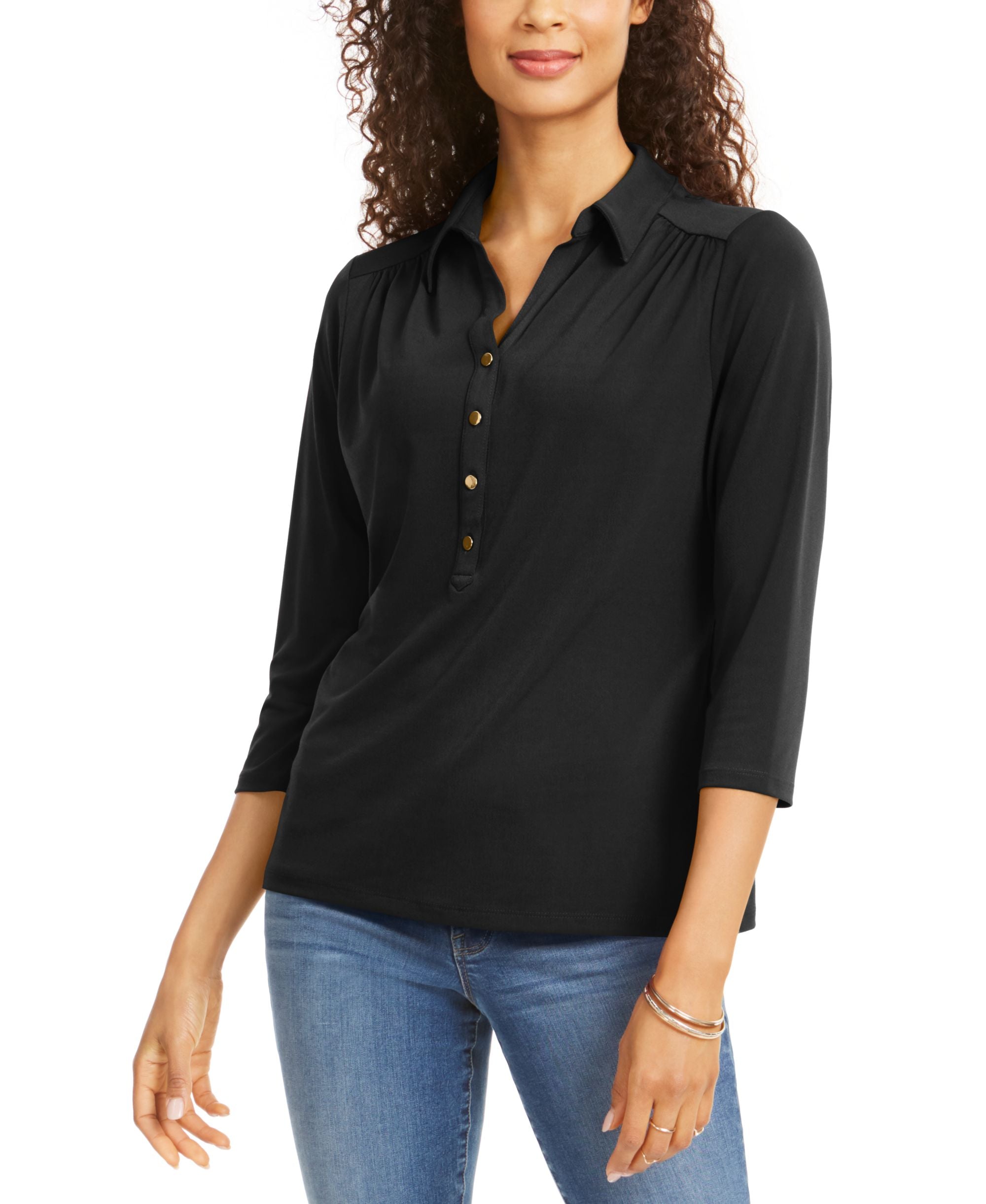 Charter Club Womens Knit Polo Shirt