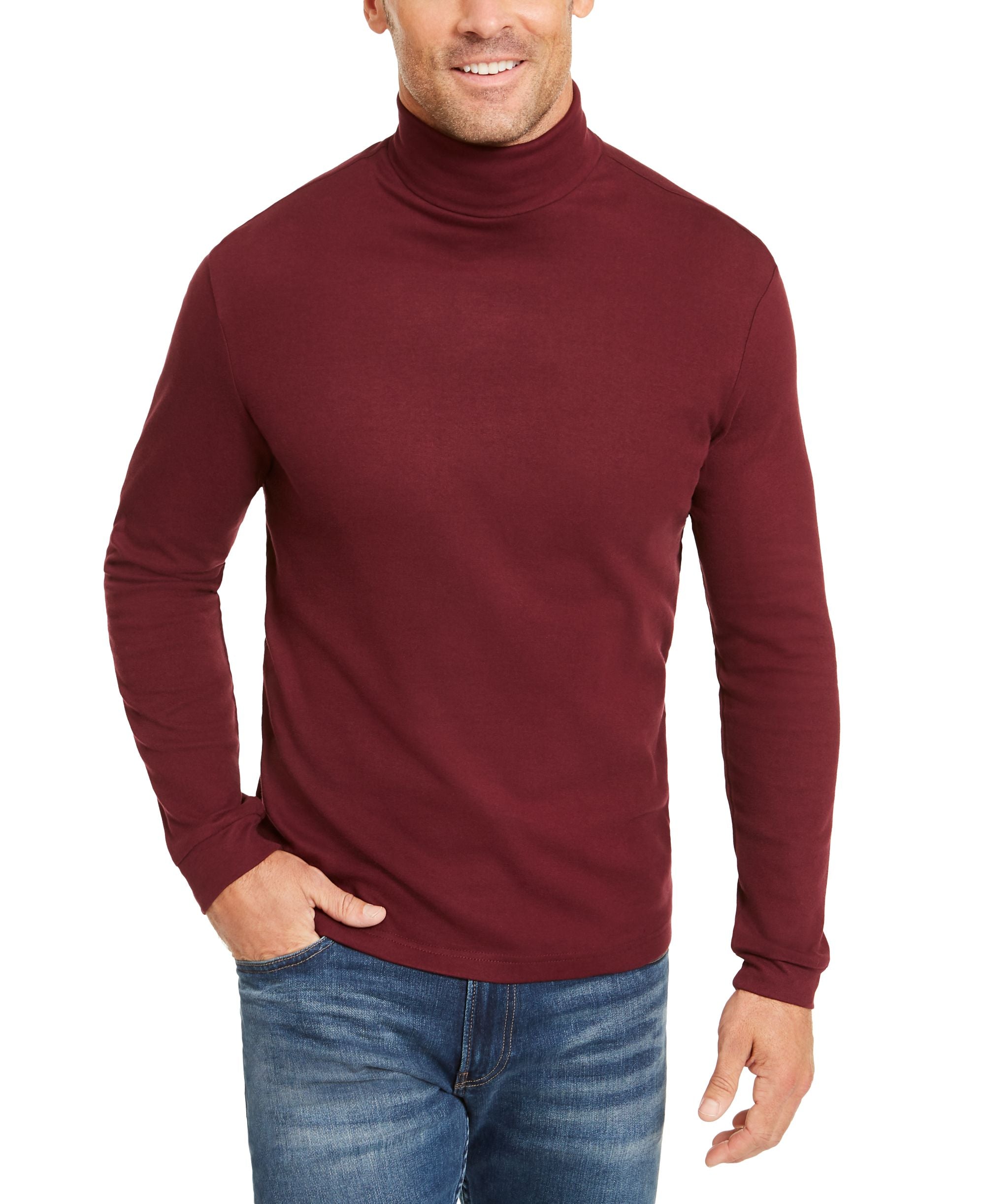 Club Room Mens Solid Turtleneck Shirt
