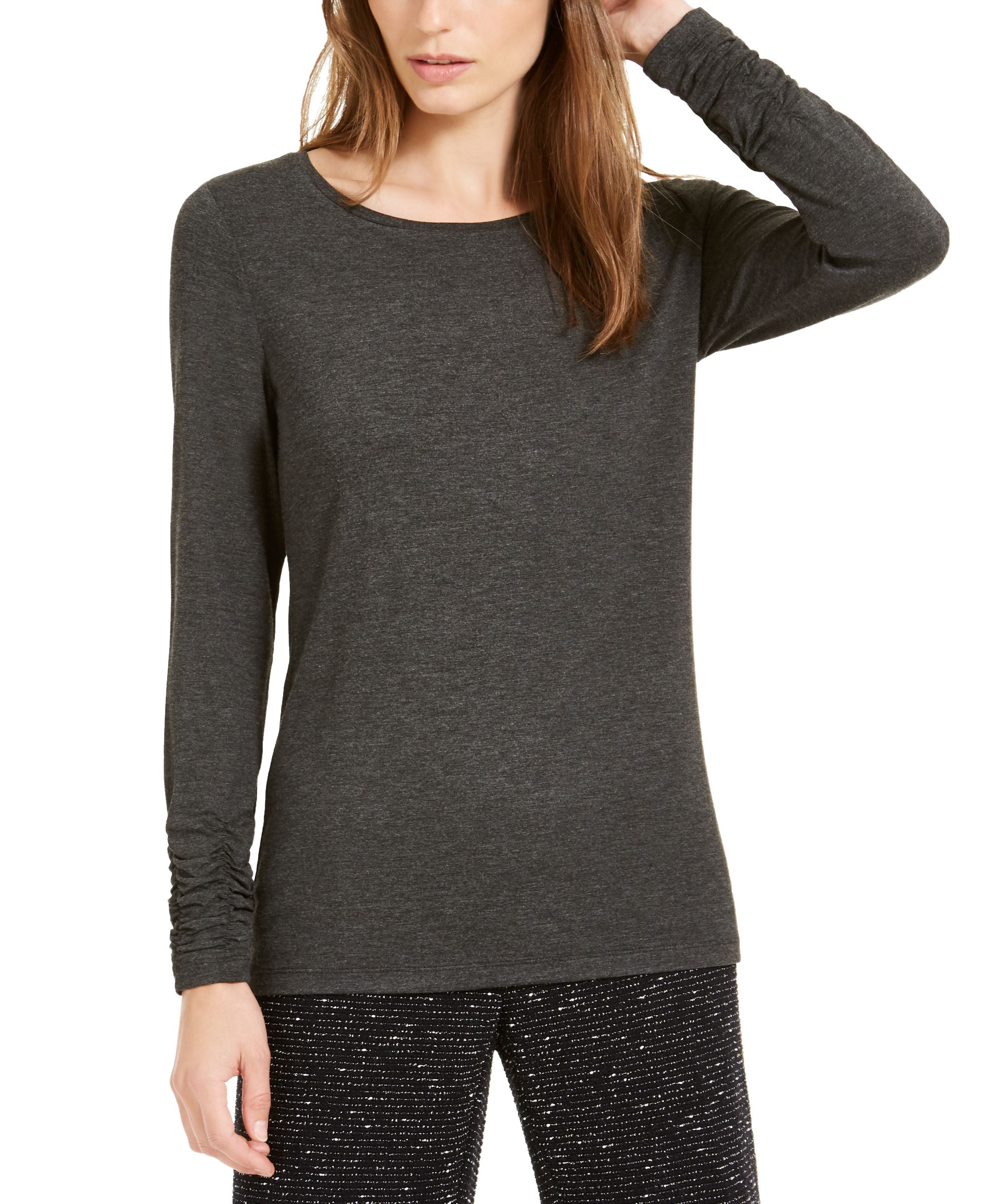Alfani Long Sleeve Ruched Top