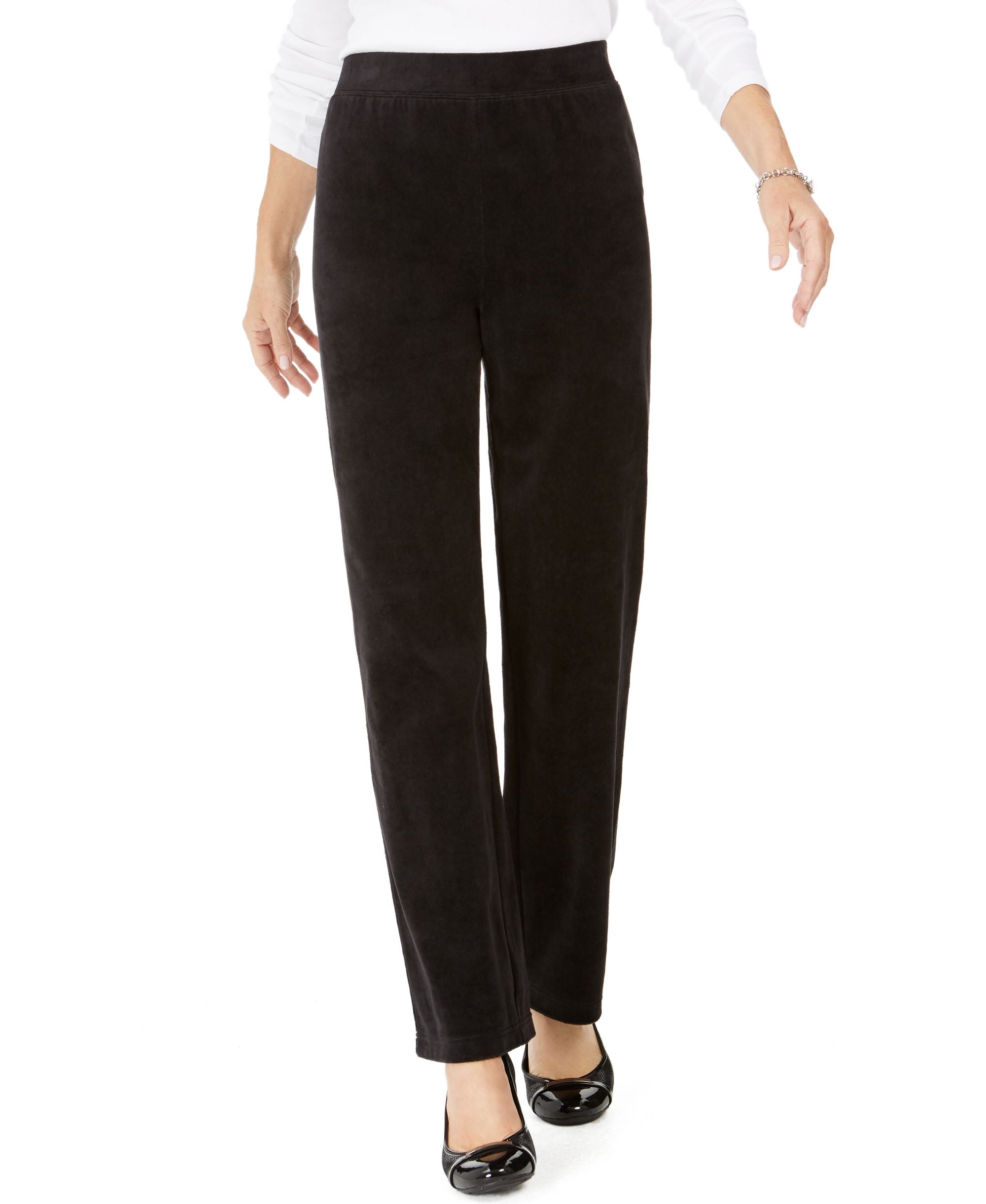 Karen Scott Petite Velour Pants