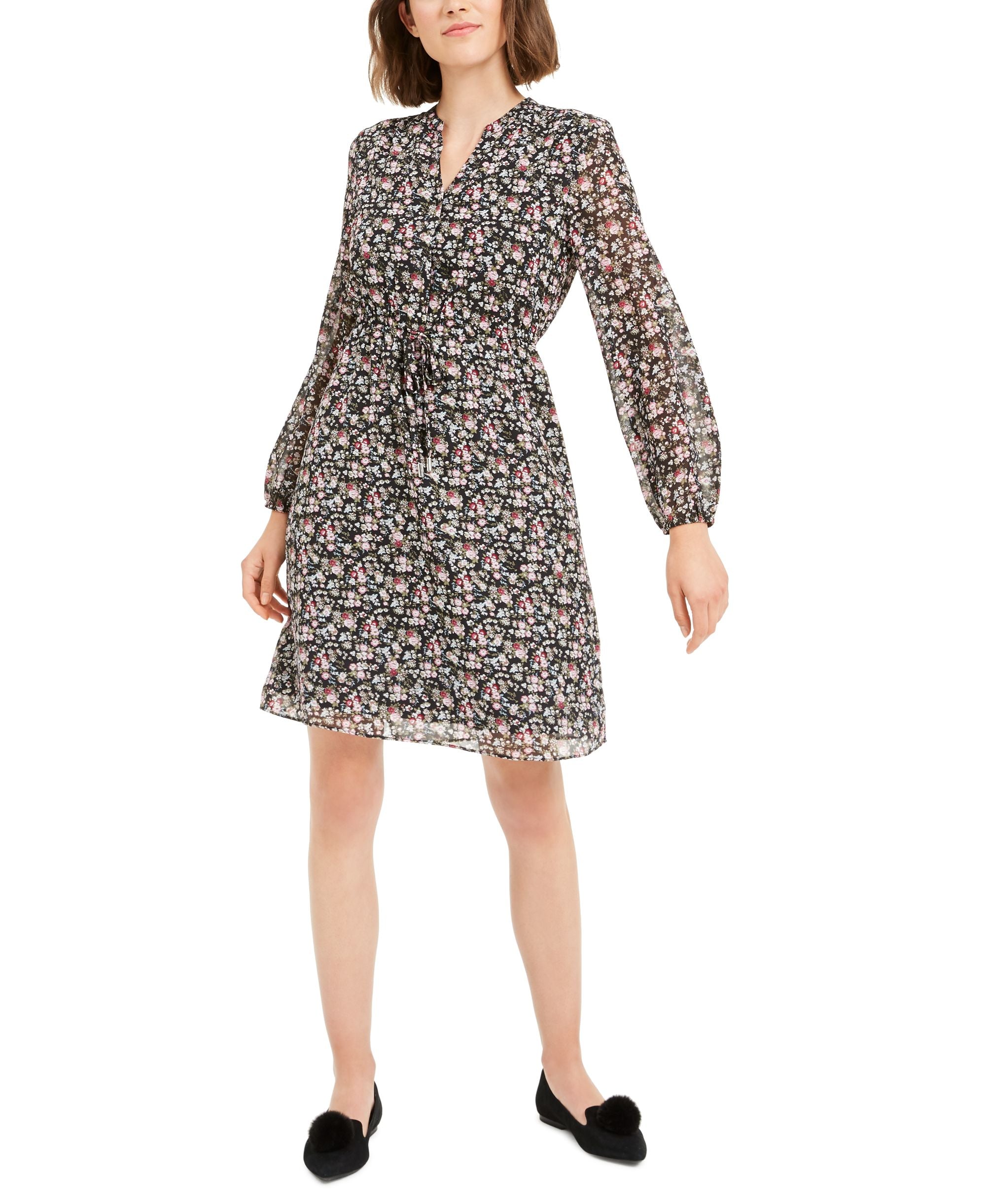 Printed Clip-Dot Dress