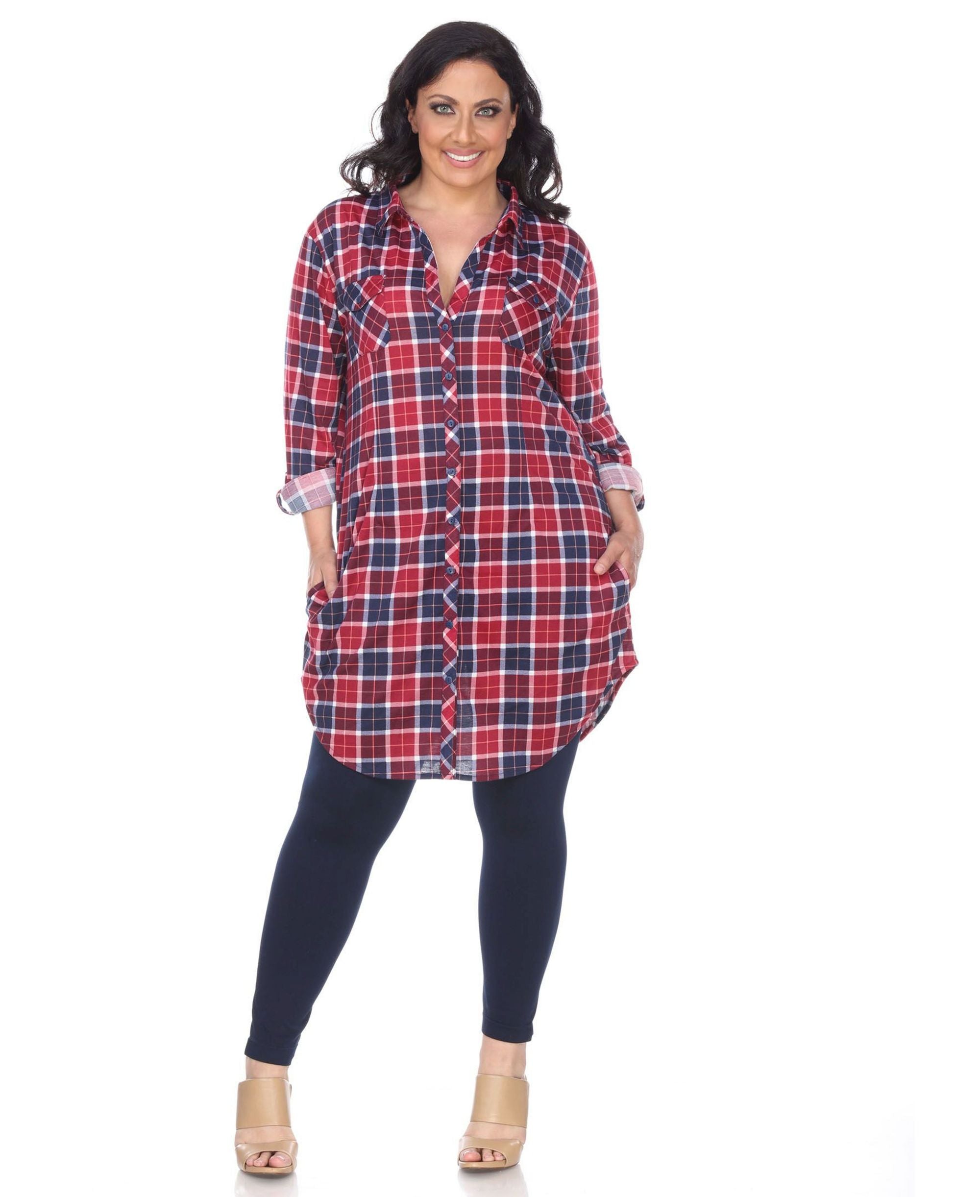 Plus Piper Stretchy Plaid Tunic