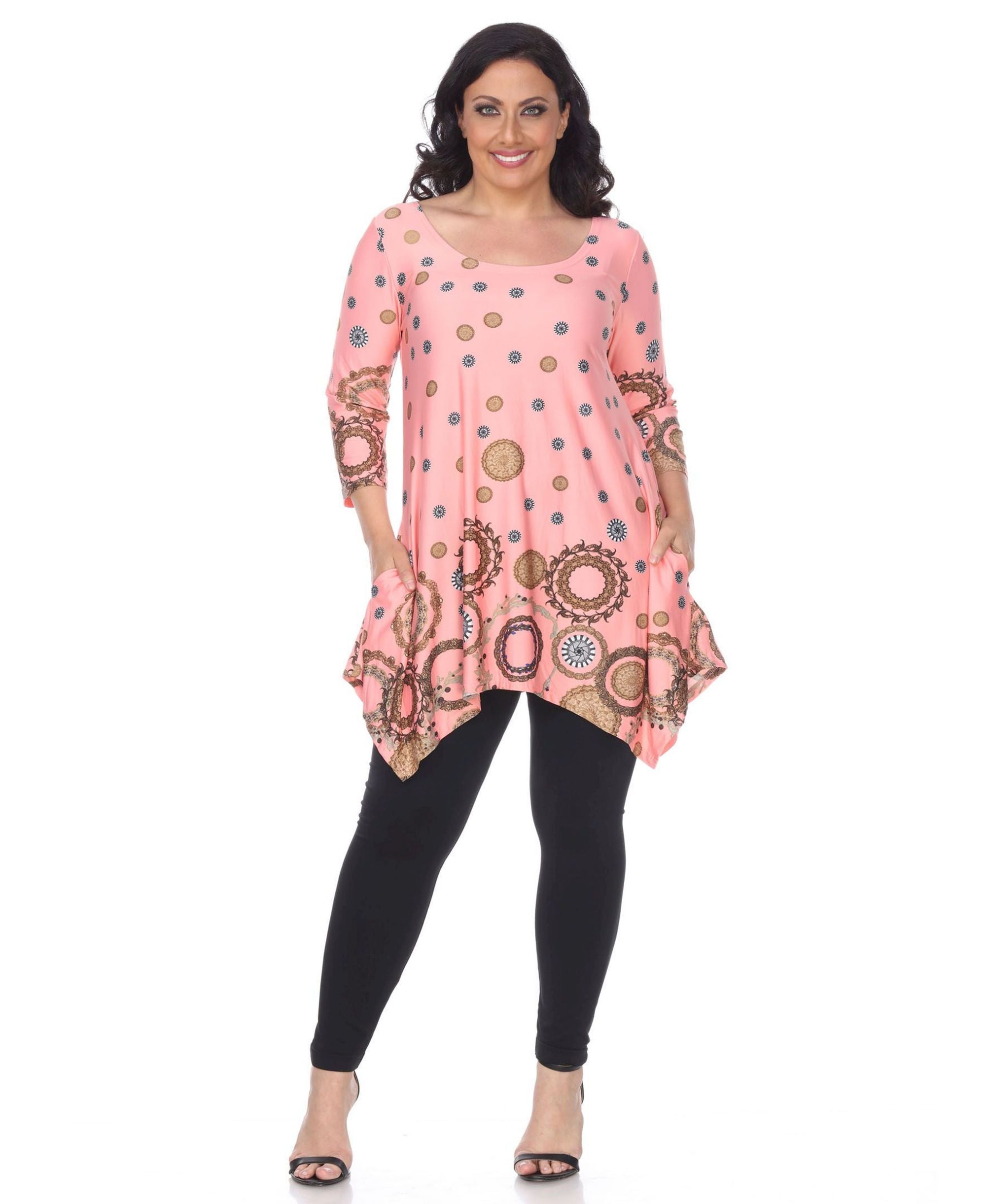 Plus Size Erie 3/4 Sleeve Tunic Top