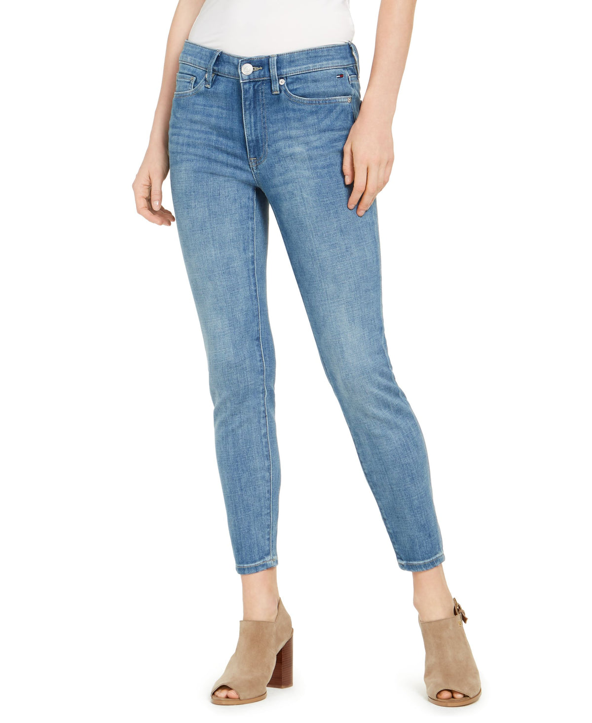 Tommy Hilfiger Womens Tribeca Th Flex Ankle Skinny Jeans