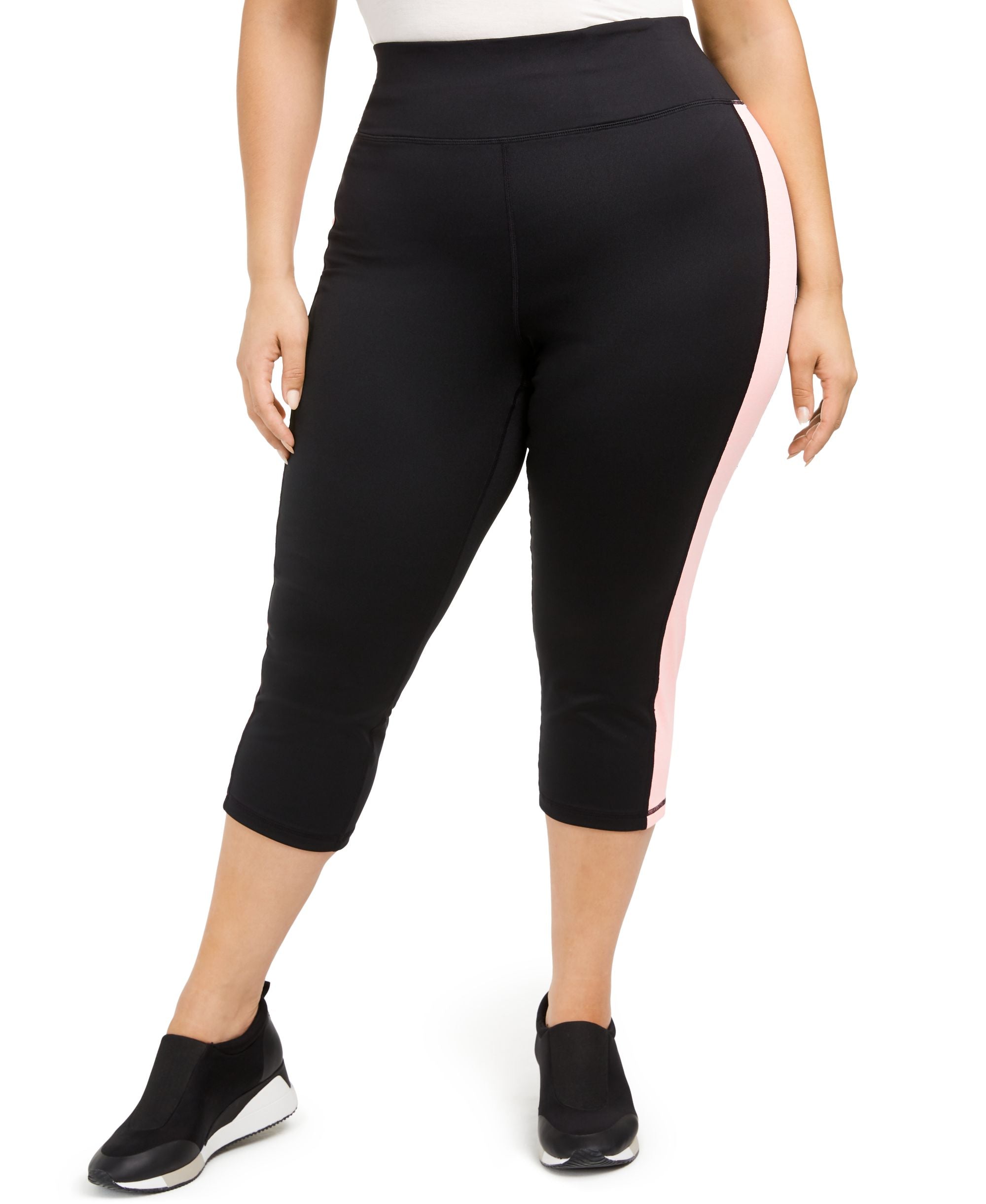 ID Ideology Plus Size Colorblocked Capri Leggings