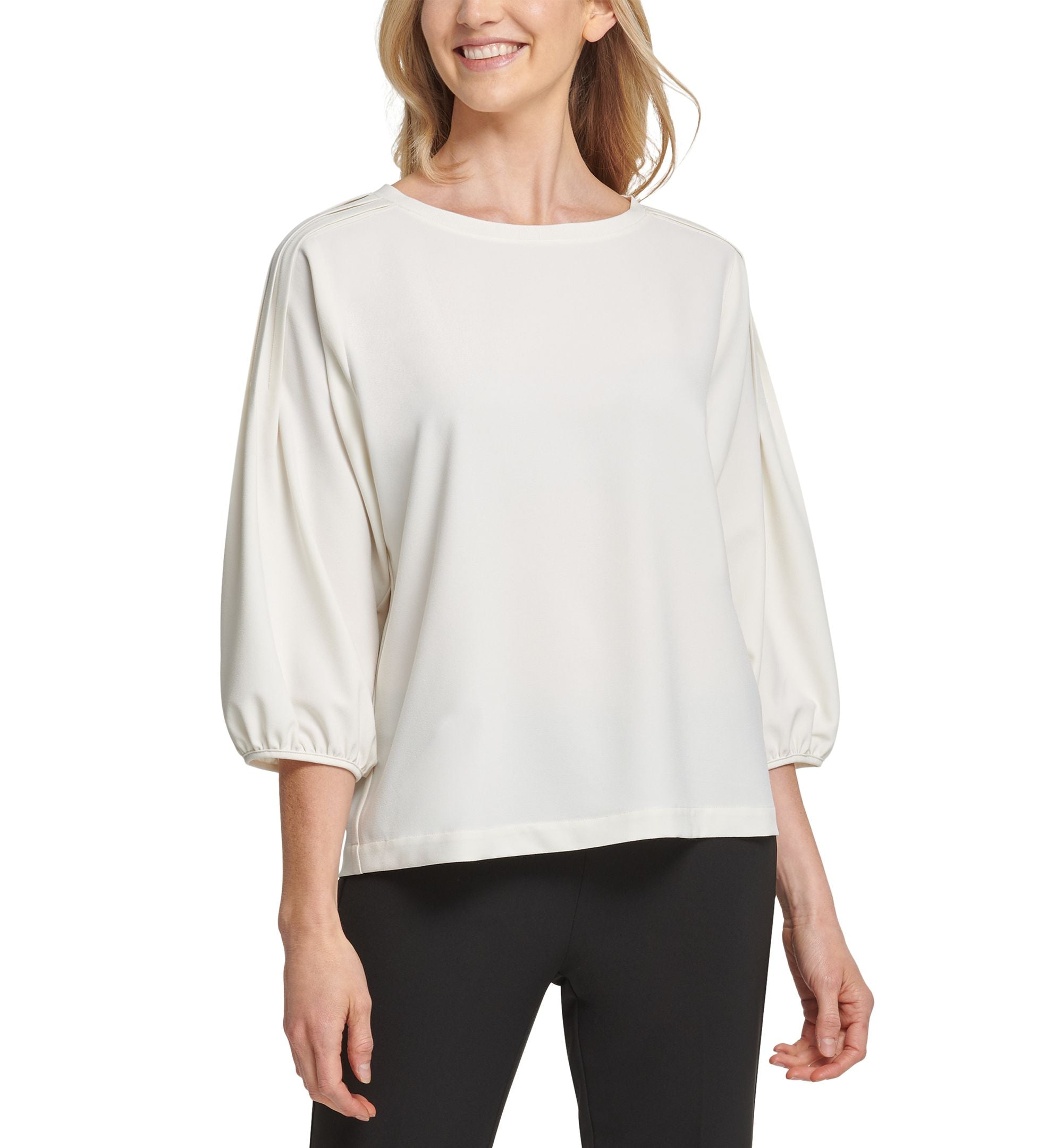 DKNY Pleated Shoulder Top
