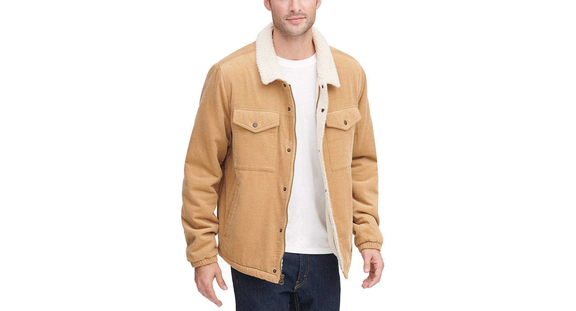 Men's Fleece-Lined Corduroy Trucker Jacket