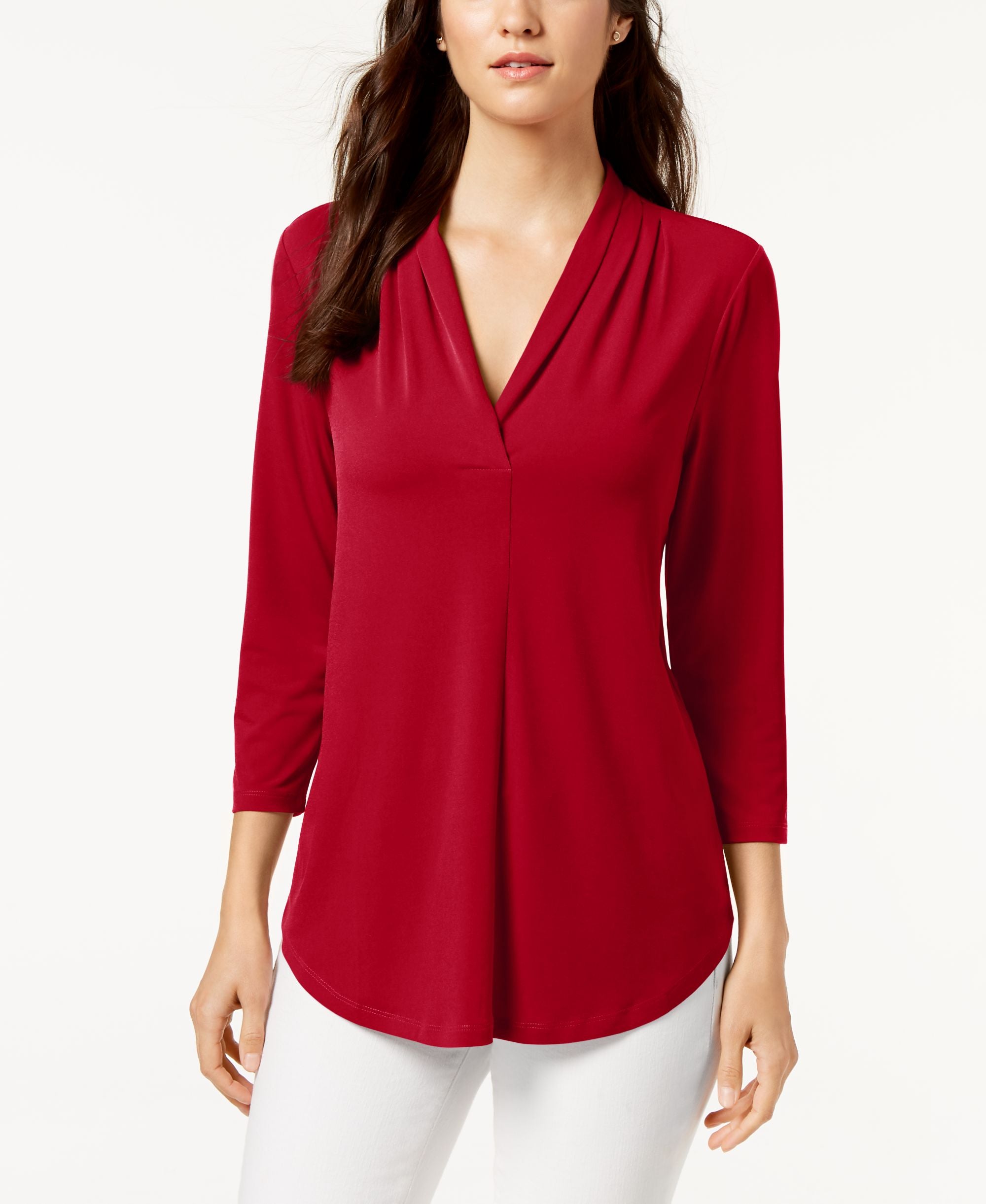 Charter Club Petite 3/4 Sleeve Top