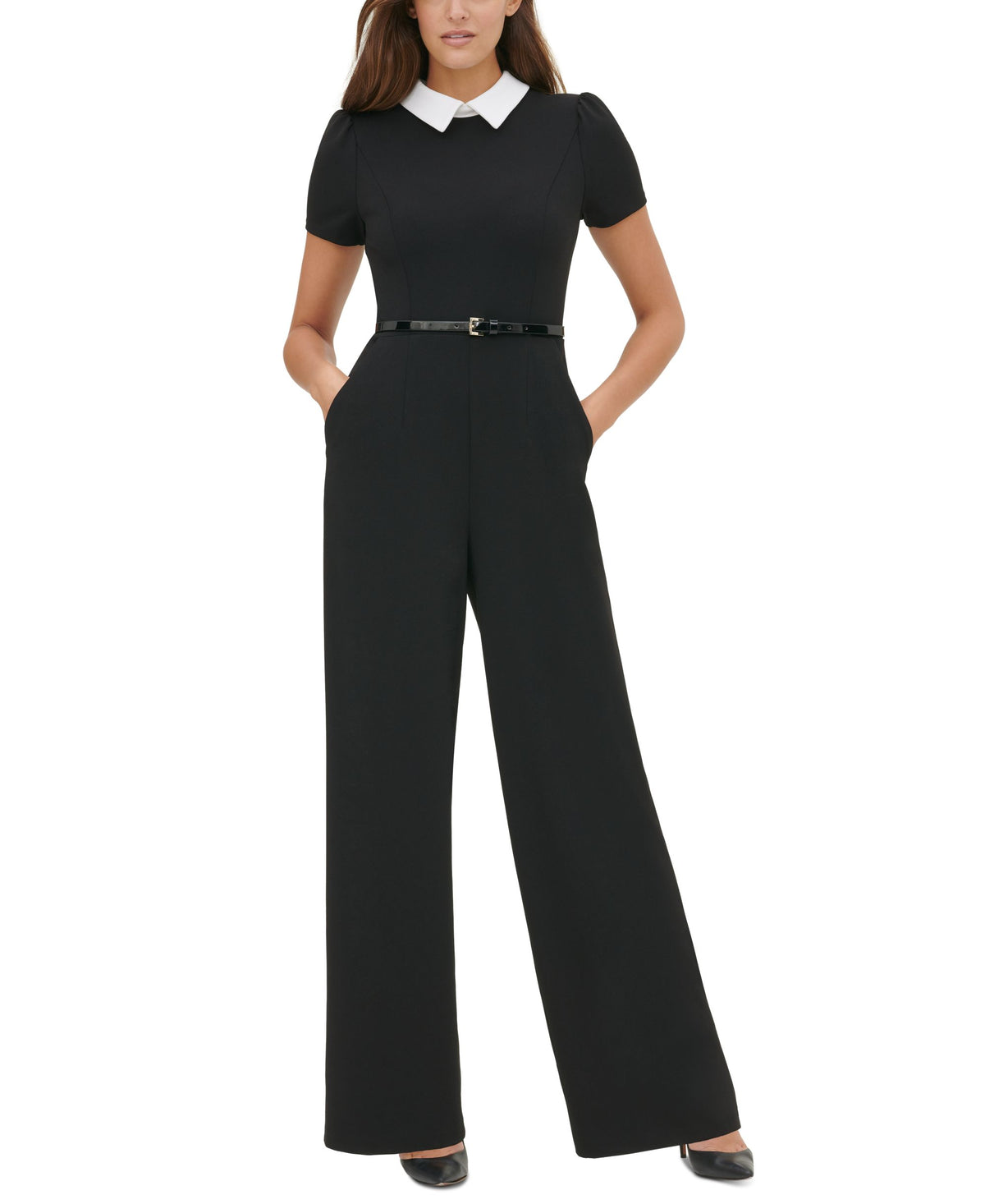 Collared Belted Jumpsuit