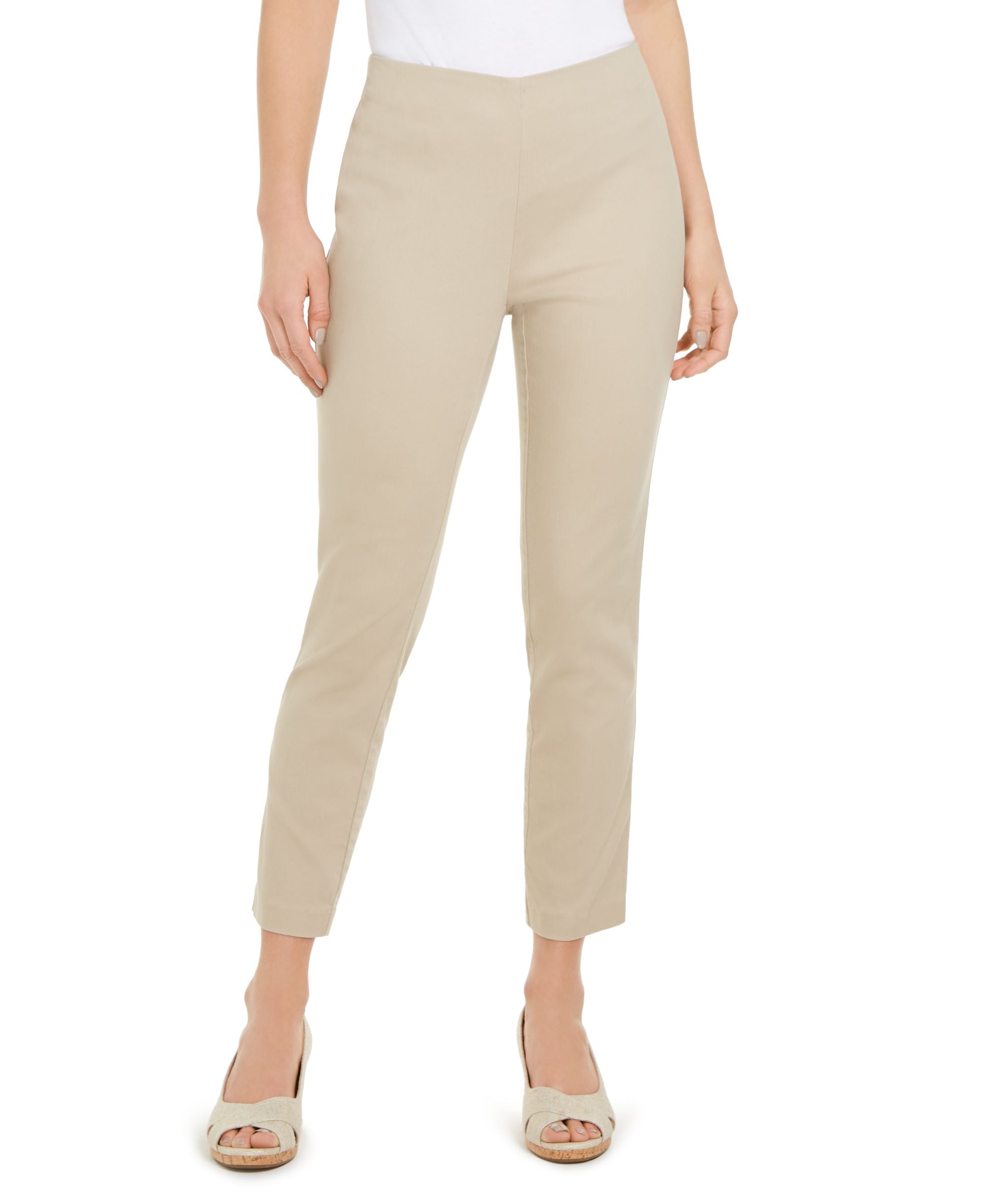 Charter Club Chelsea Twill Tummy Control Cropped Pants
