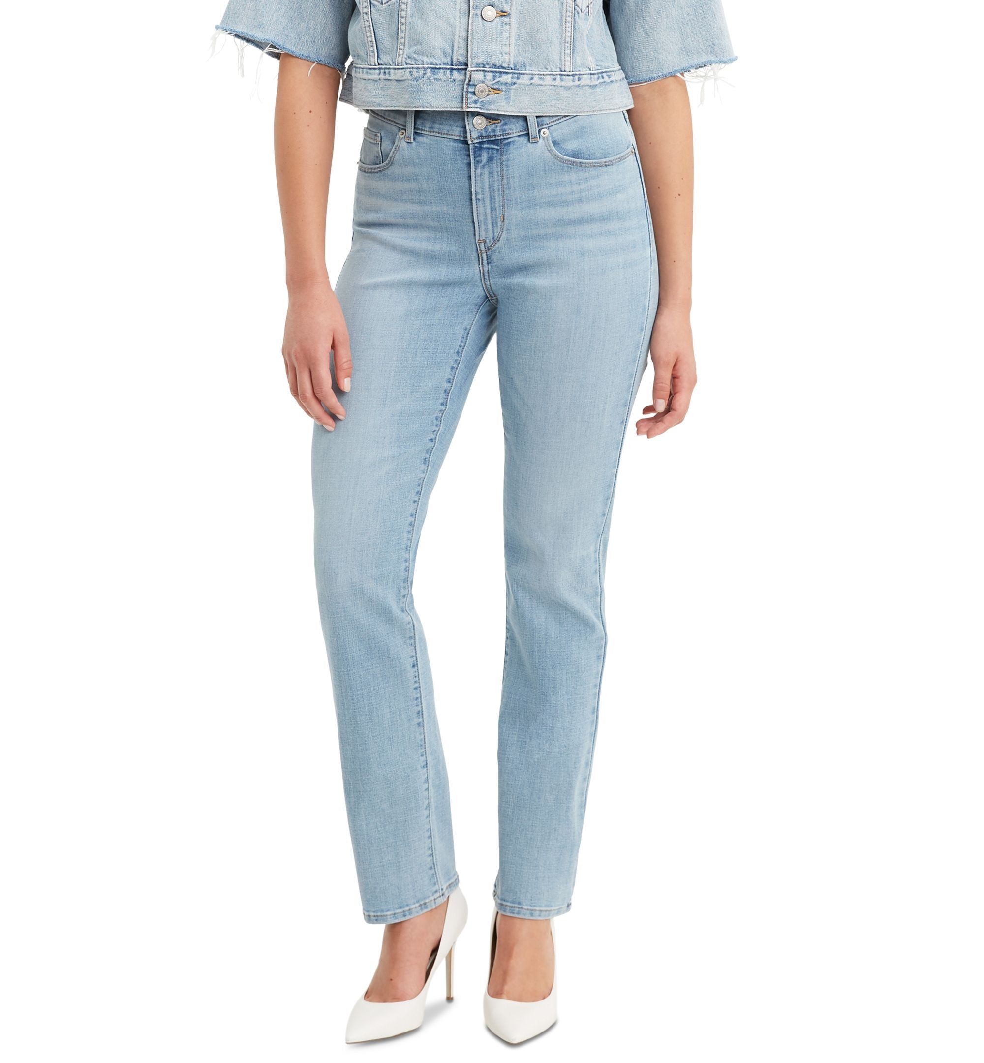 Women's Classic Mid Rise Straight-Leg Jeans