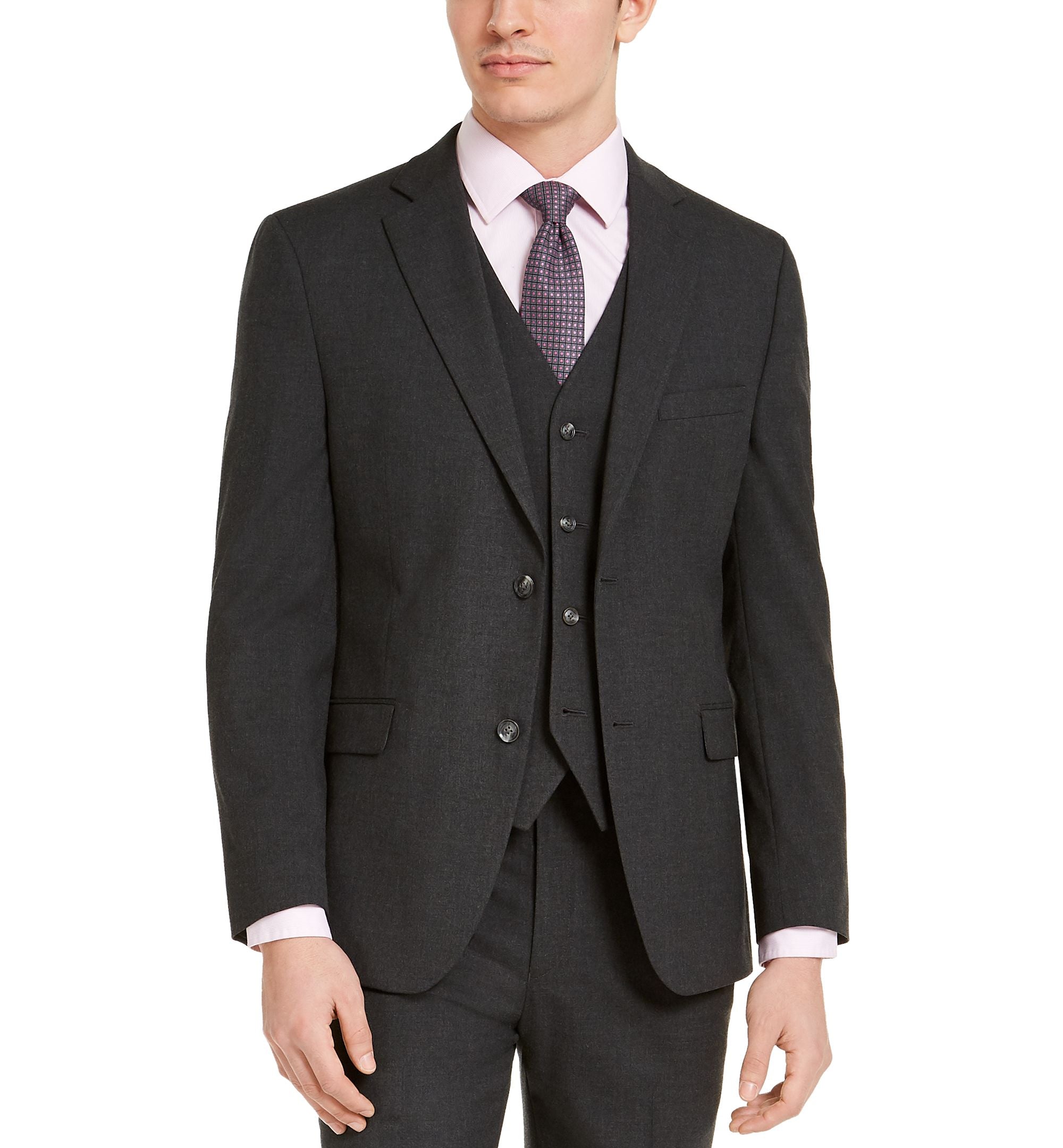 Men's Slim-Fit Stretch Solid Suit Jacket