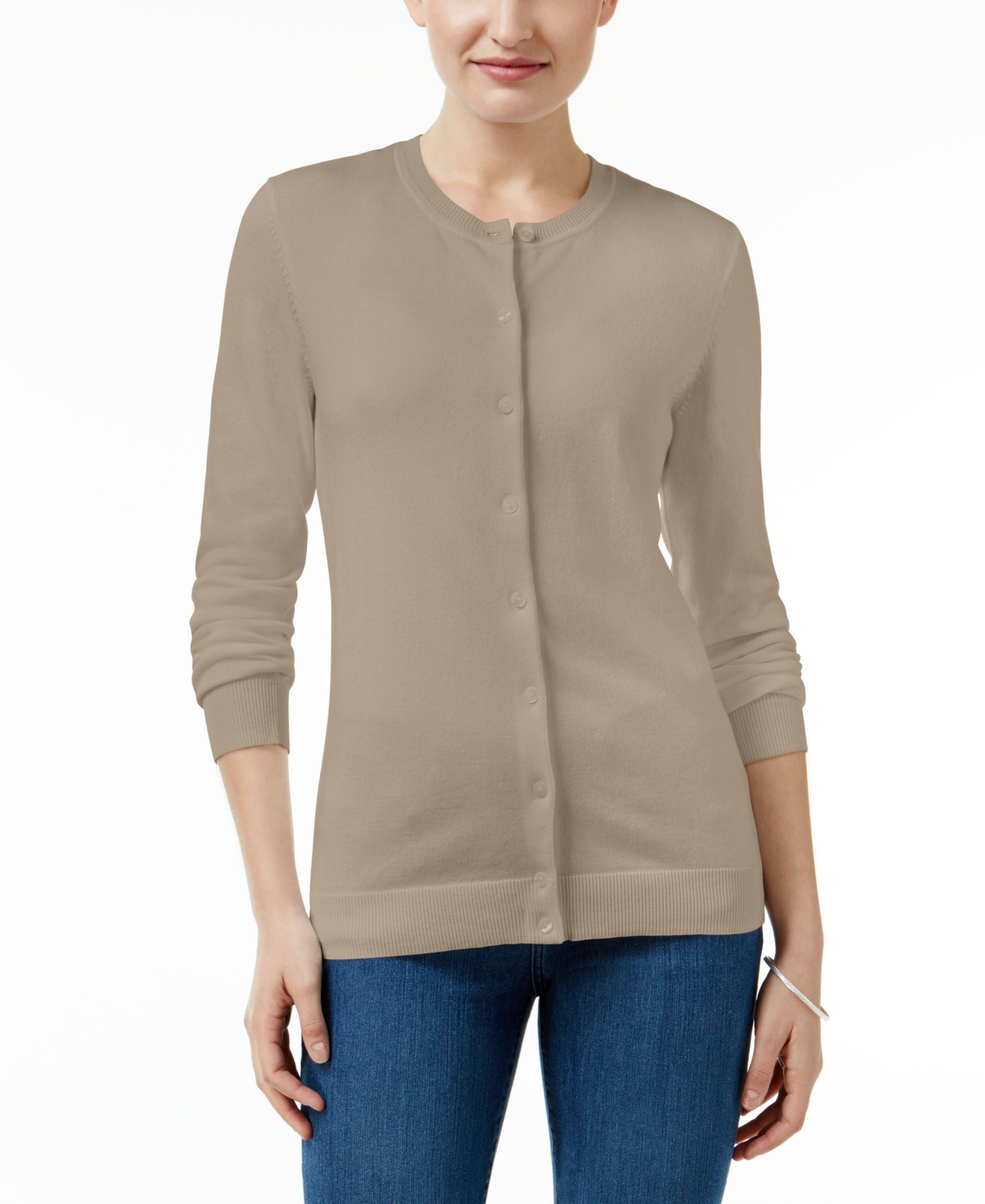Crew-Neck Cardigan