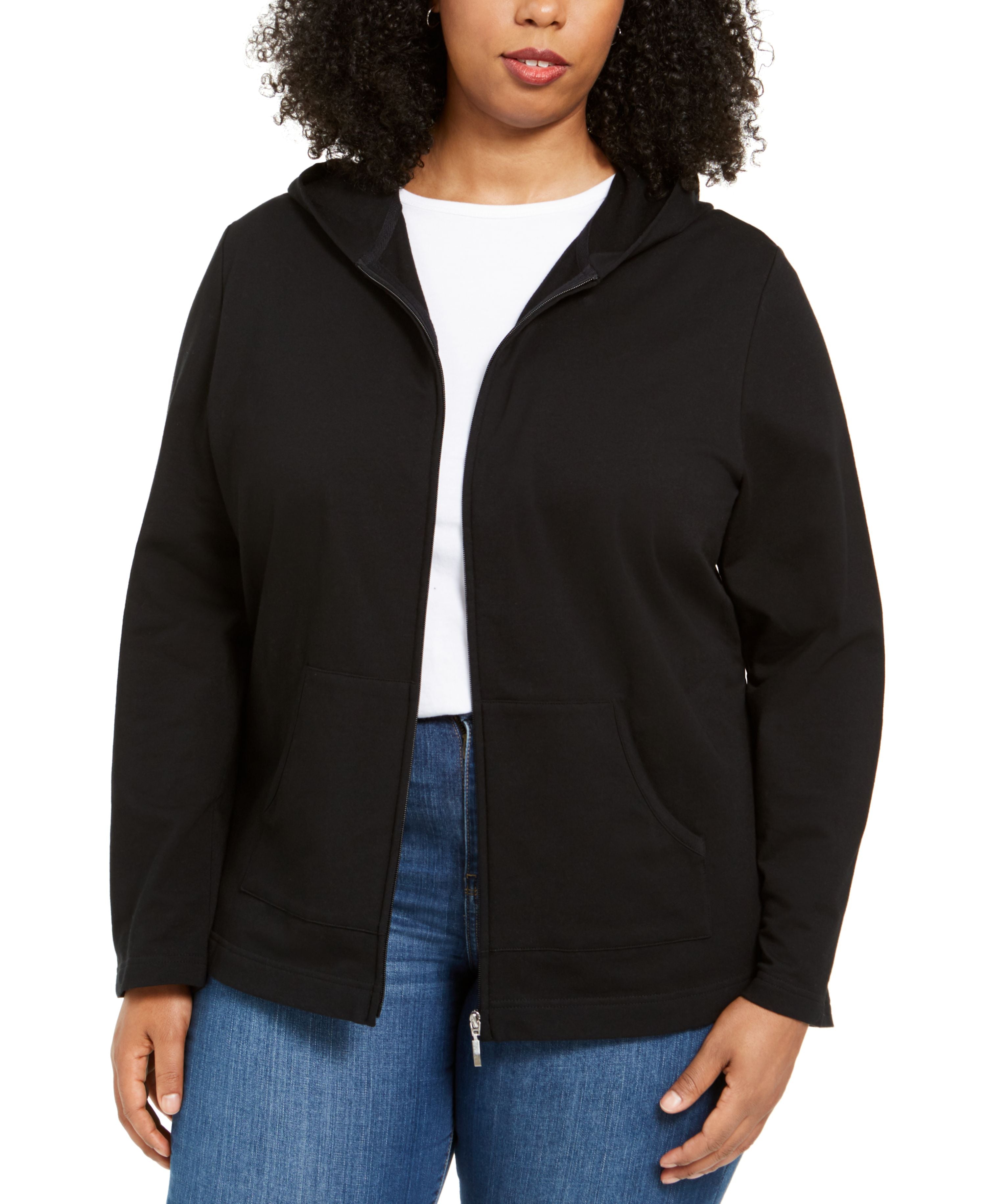 Plus Size Zip-Up Hoodie