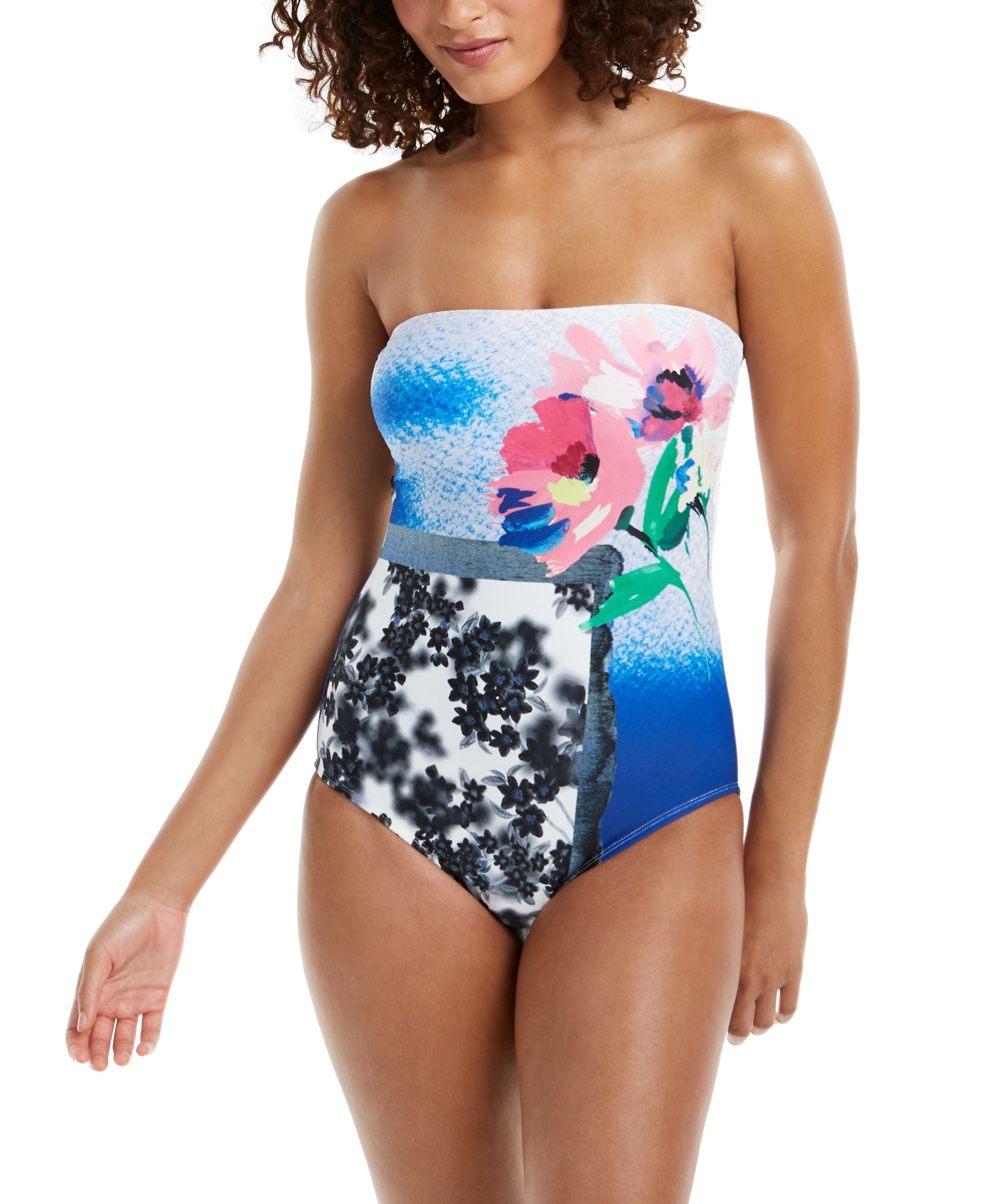 Classic Bandeau Tummy-Control One-Piece Swimsuit