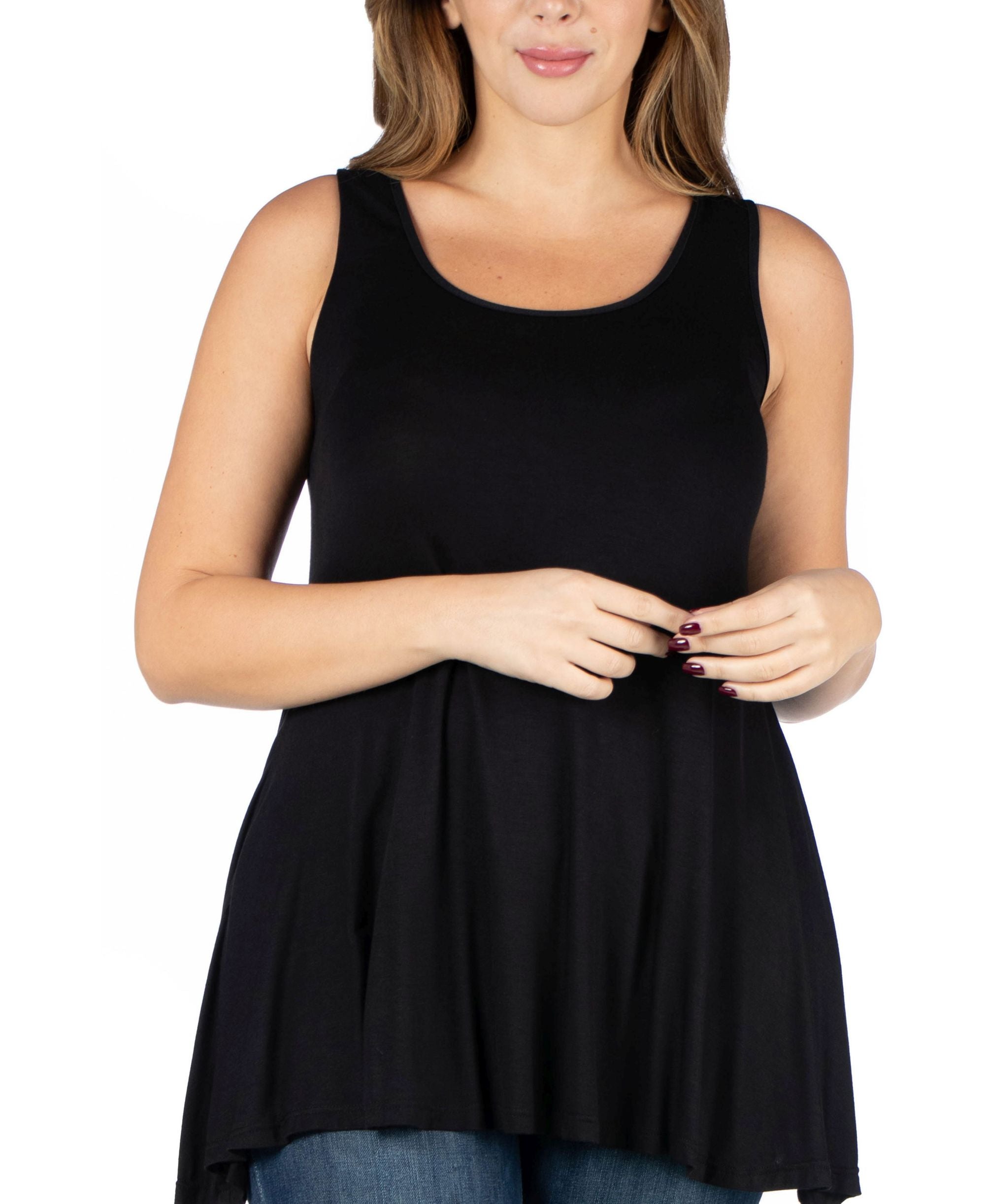 Plus Size Sleeveless Tunic Tank Top
